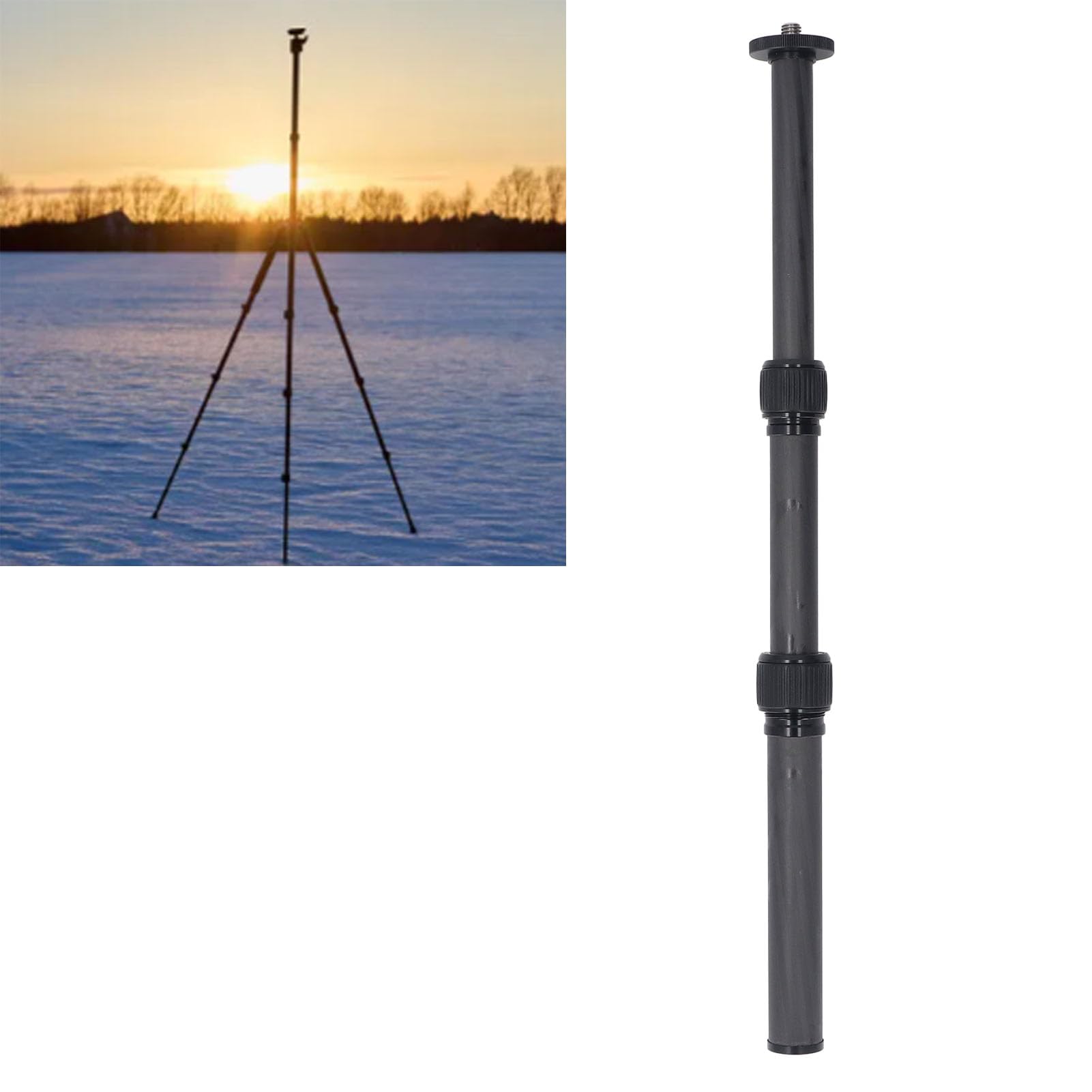 Jaocdoen Carbon Fiber Tripod Extension Tube For Dslr Camera, Load 22Lbs