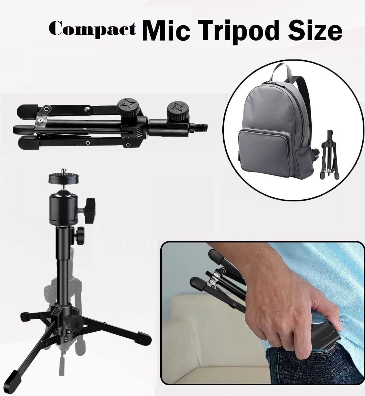 Acetaken Desktop Webcam Tripod Stand, Portable Webcam Mount Holder With Magnet Mount And 1/4 Thread Compatible With Logitech Webcam Mx Brio 4K,C920,Streamcam,C930,C922,C925E,C615,Brio 500 300 100 Webcams (1)