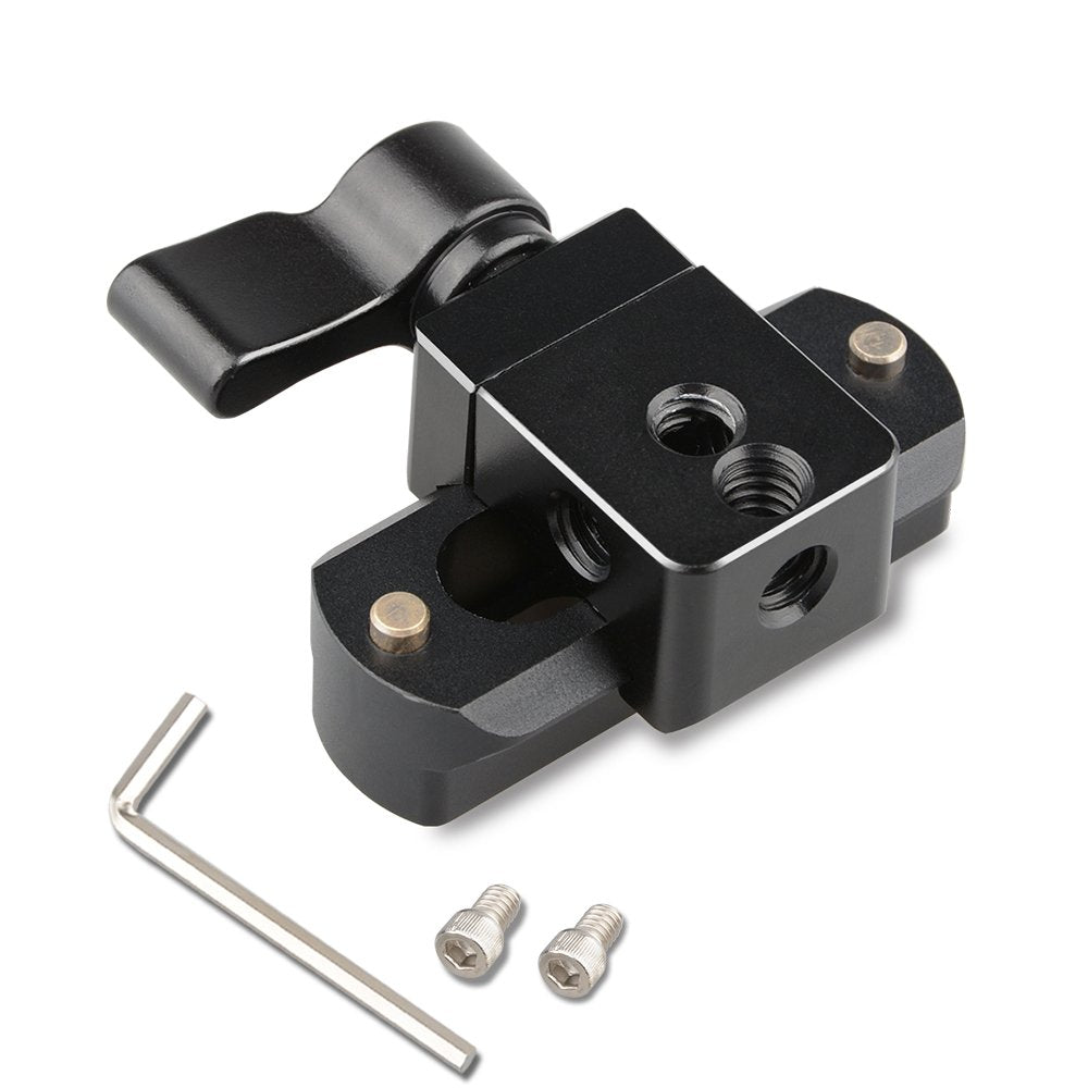 Camvate Wood Handgrip Kit With Built-In Ball Head Connection And 15Mm Rosette Railblock
