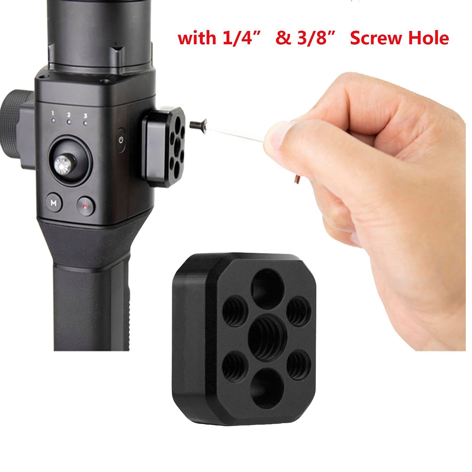 Moudoauer Extension Plate Adaptor Gimbal Stabilizer With 1/4 & 3/8 Inch Screw Hole Extend Monitor Mount Plate For Dji Ronin S Spare Part