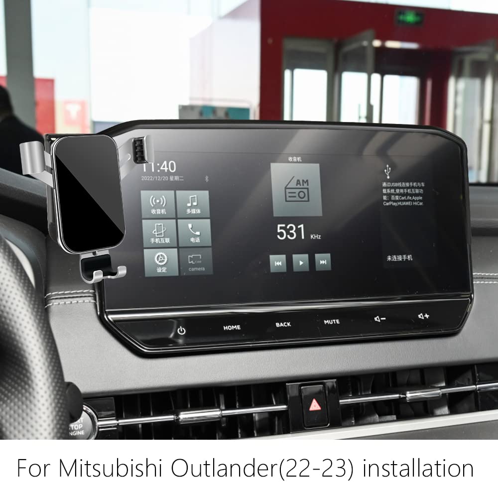 Lunqin Car Phone Holder For Mitsubishi Outlander    And Outlander Phev   Auto Interior Accessories Best Cell Phones Mount Cellphone Mobile Cradle Charging Navigation Screen Bracket