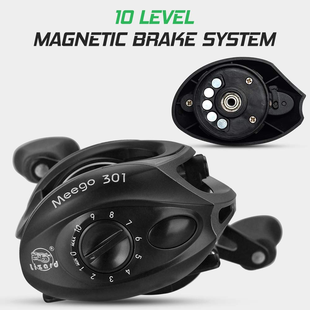 Funien Lightweight High Speed 9.1:1 Gear Ratio Baitcast Fishing Reel 19+1 Ball Bearings Baitcasting Fishing Reel Baitcaster Tackle