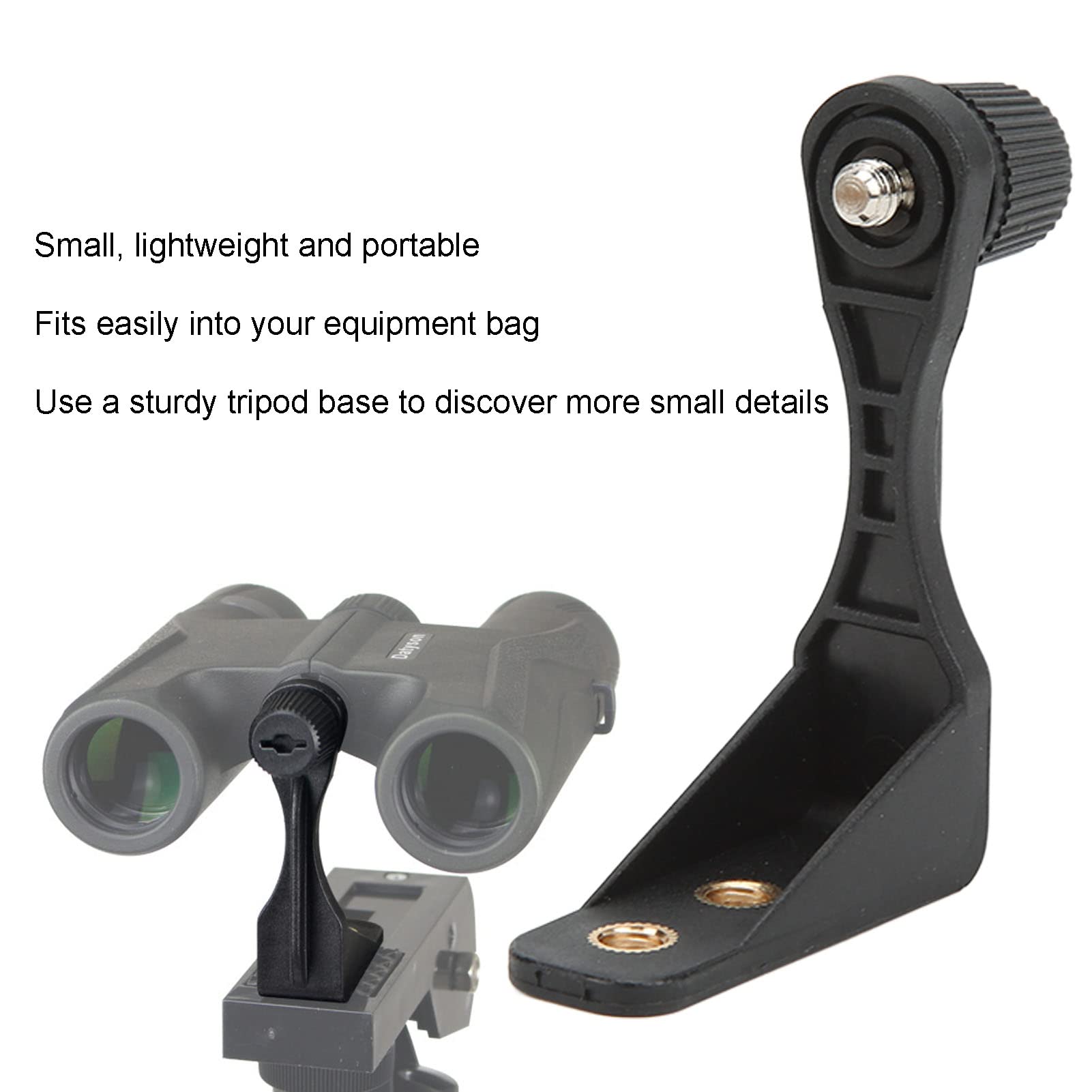 Vbestlife Binocular Bracket, L Shaped Stable Binocular Tripod Adapter Mount For Bird Watching, Star, Moon Observation