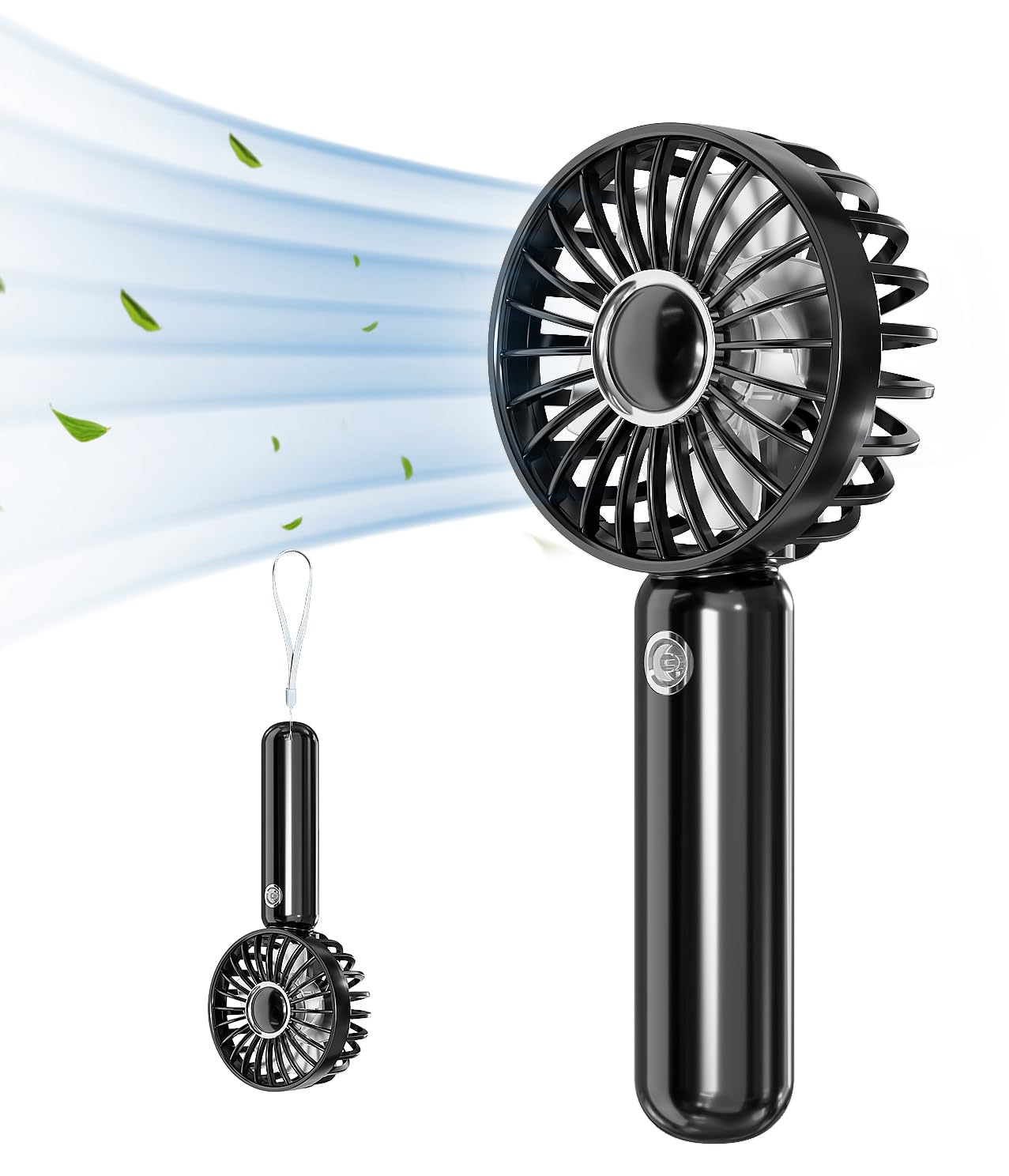 Mini Handheld Portable Fan, Small Personal Battery Operated Fan Lash Usb Rechargeable 3 Speed