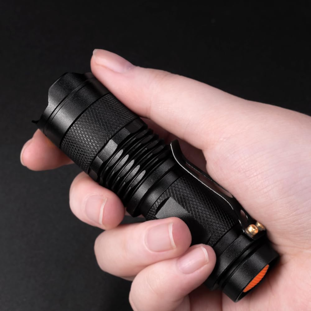 Wayllshine High Power Red Led Flashlight - Powerful Single Mode Red Light Torch For Astronomy, Aviation, Night Observation - Black