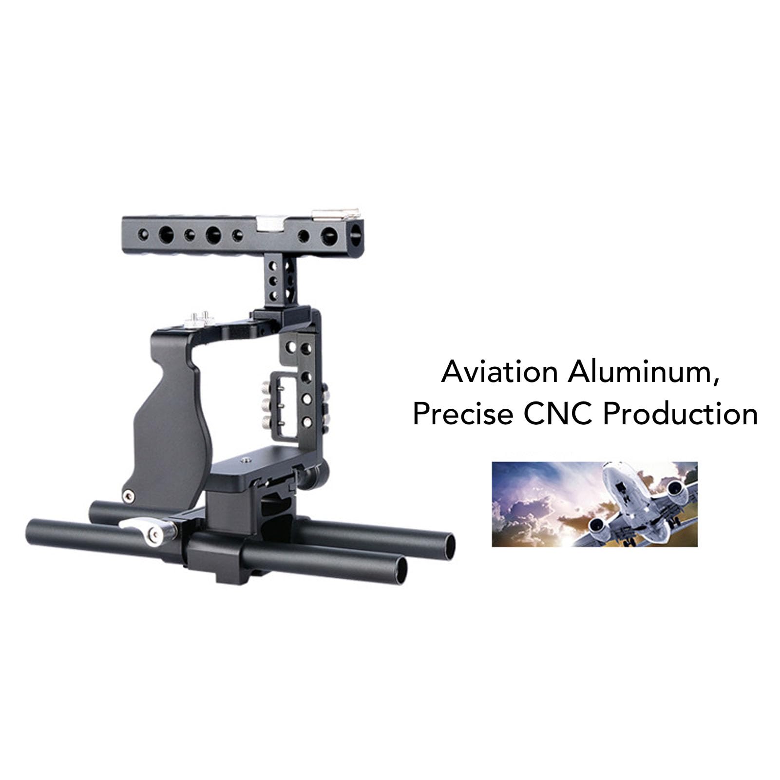Ciciglow Dslr Rig Camera Cage, Video Stabilizer Kit With Matte Box Follow Focus, Lightweight Aluminum Alloy, For A6300 Photography, Compatible With Lights And Dslr Cameras