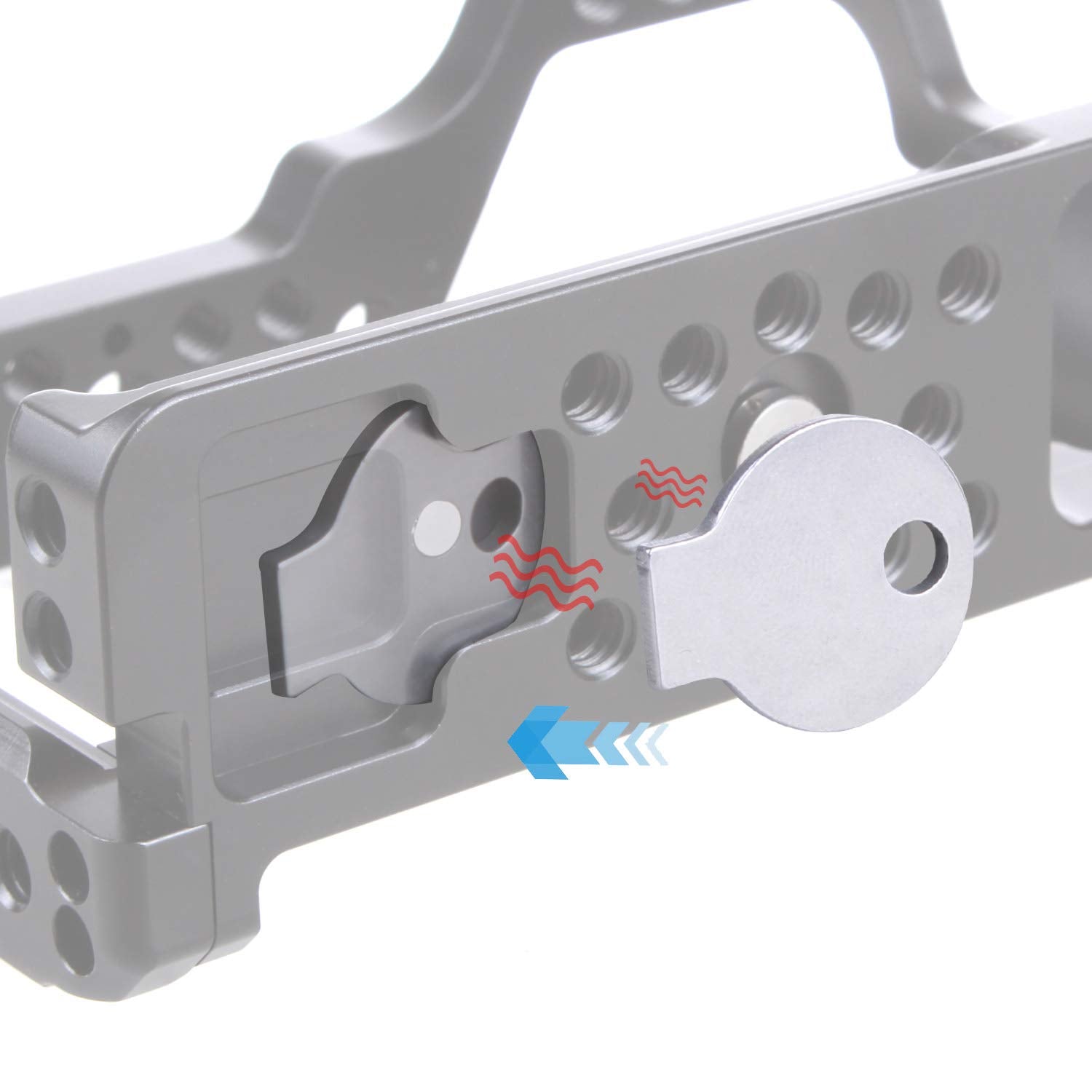 Fotga Cnc Aluminum Camera Cage Video Stabilizer For Sony Mirrorless Camera A7R Mark Iv M4 A7Riv,W/A Cold Shoe Mount Multiple 1/4 3/8 Inch Screw Holes,Arri Location Holes