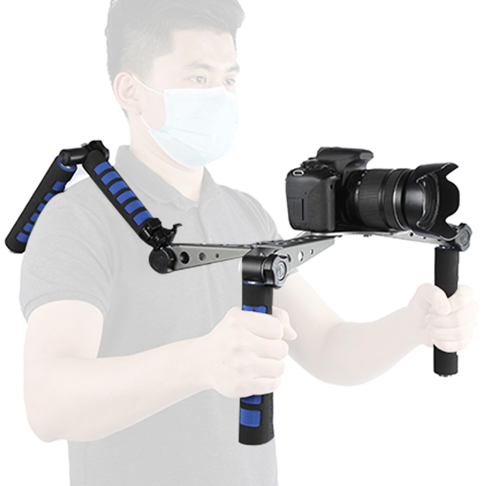 Ashata Single Handle Stabilizer, Aluminium Alloy Camera Shoulder Support Multifunction Photograph Single Shoulder Rig Stabilizer For All Kinds Video Recording Equipment