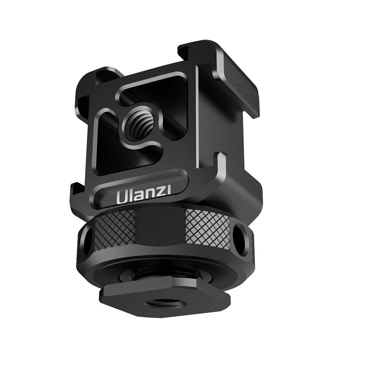 Ulanzi Select Ulanzi Pt-12 Triple Cold Shoe Mounts Plate Microphone Led Video Light Extension Bracket Microphone Stand Rig Bracket Compatible For Dji Osmo Mobile 3 2 Zhiyun Smooth 4/Feiyu Vimble 2 Gimbal Stabilizer
