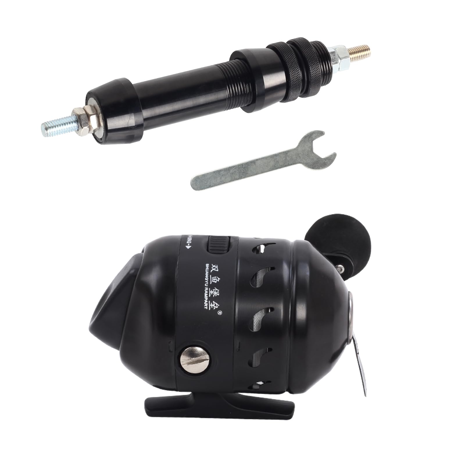 Sopoger Fishing Spinning Reel Kit- Spincast Fishing Reel & Reel Mount Seat 25Lbs Max Drag Smooth Powerful Fishing Gear For Big Game Lake River Inshore