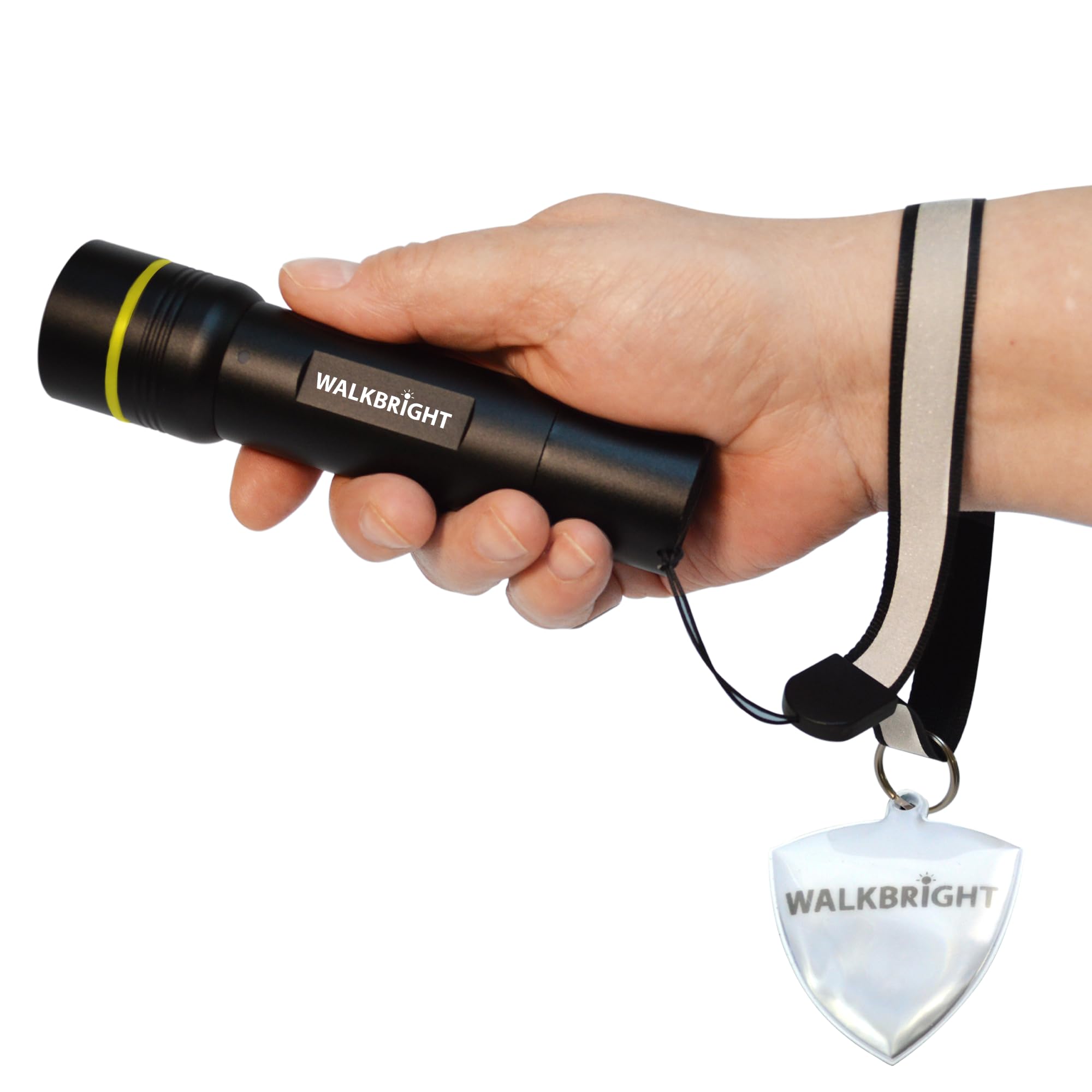 Walkbright The Ideal Flashlight For Walking At Night  Very Bright  Reflector & Reflective Wrist Strap  Waterproof  Adjustable Zoom  Beautiful  Box