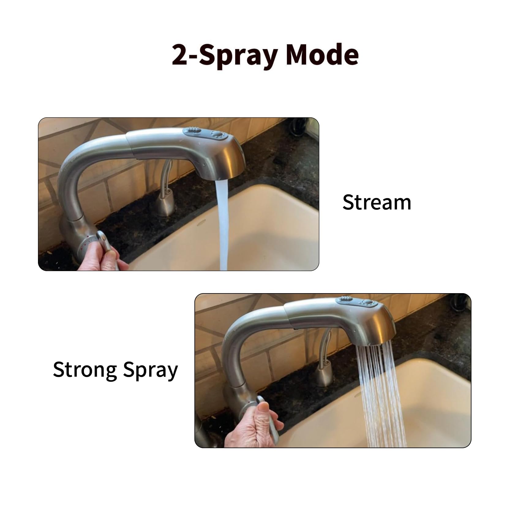 Awelife Pull-Out Spray Wand Fits Grohe Pull Out Faucets, Compatible With Grohe Part 46298K00/46312Kh0, Matte Black, Easy Install With O-Rings, Saves 70% Vs Oem