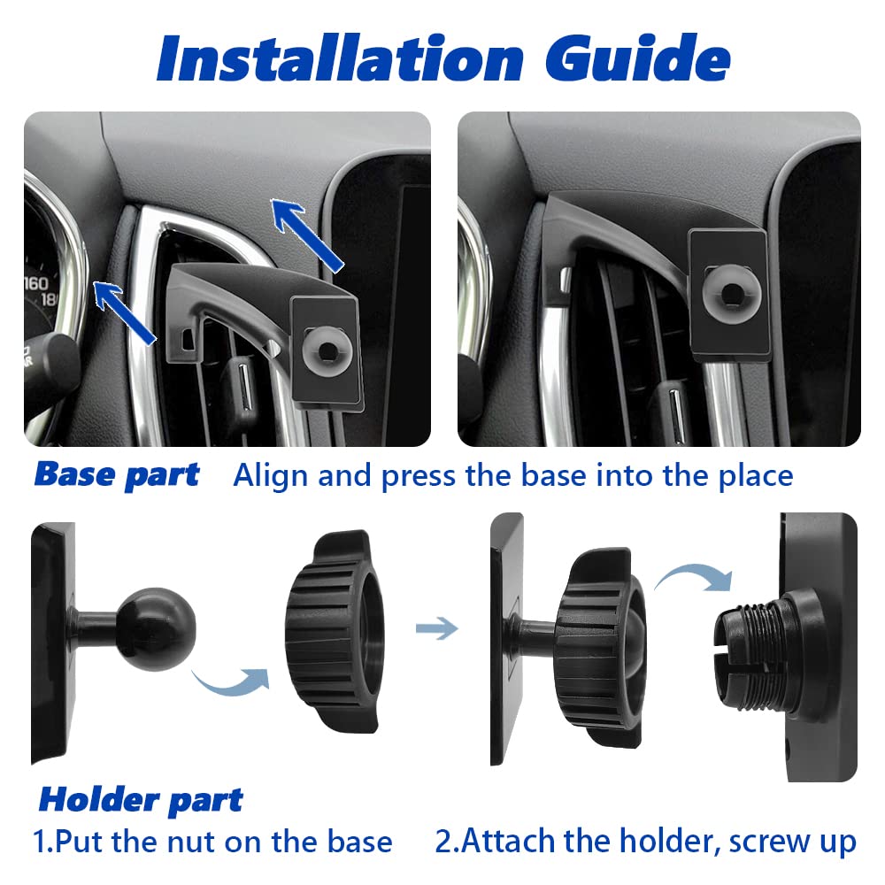 Jocundly Car Phone Mount For 2018- Chevrolet Equinox Chevy [Thick Case Friendly] Mobile Phone Holder Cell Navigation Bracket Air Vent Auto Accessories Cradles, All Phones