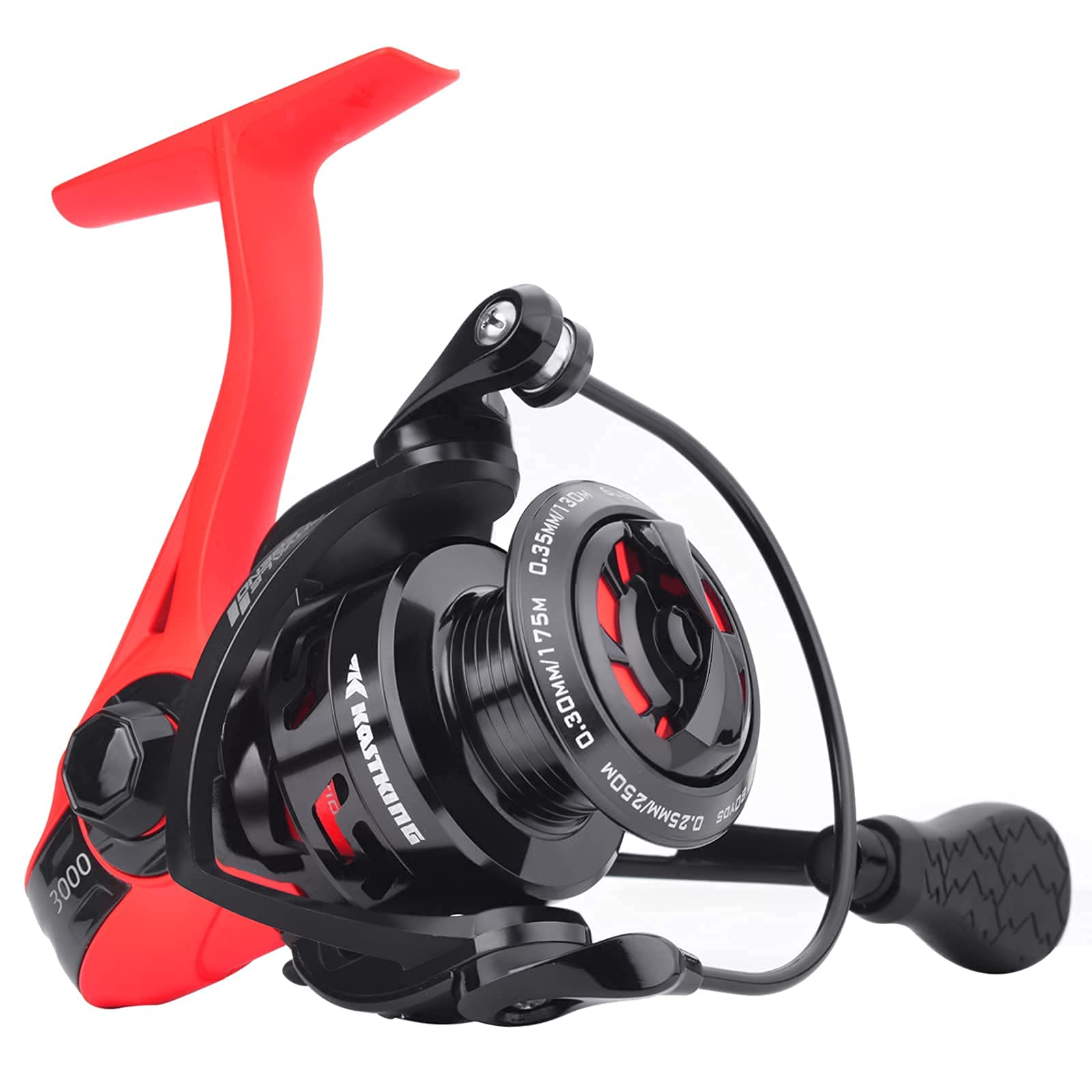 Kastking Royale Legend Ii Ice Spinning Reel - 5.8 Oz - Size 500 Is Perfect For Ice Fishing, Up To 11 Lbs Carbon Drag, 5.1:1 Gear Ratio, Sharkskin Water-Wicking Tpe Grips, Extra Long Reel Foot Stem For Gloves