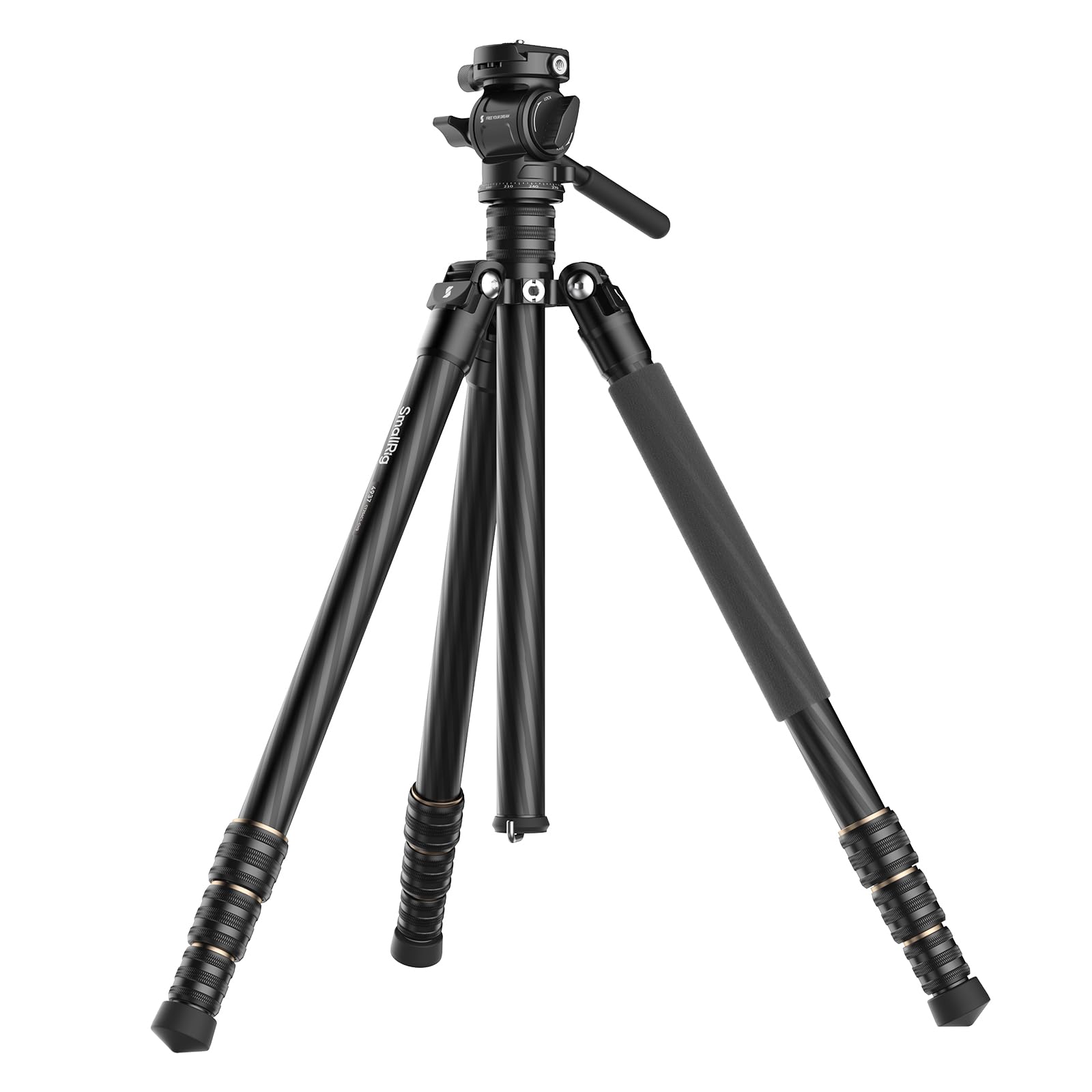 Smallrig Ct150 Carbon Fiber Travel Video Tripod, 61.8'' Max Load 3Kg / 6.6Lb For Cameras, Dslr - 4937