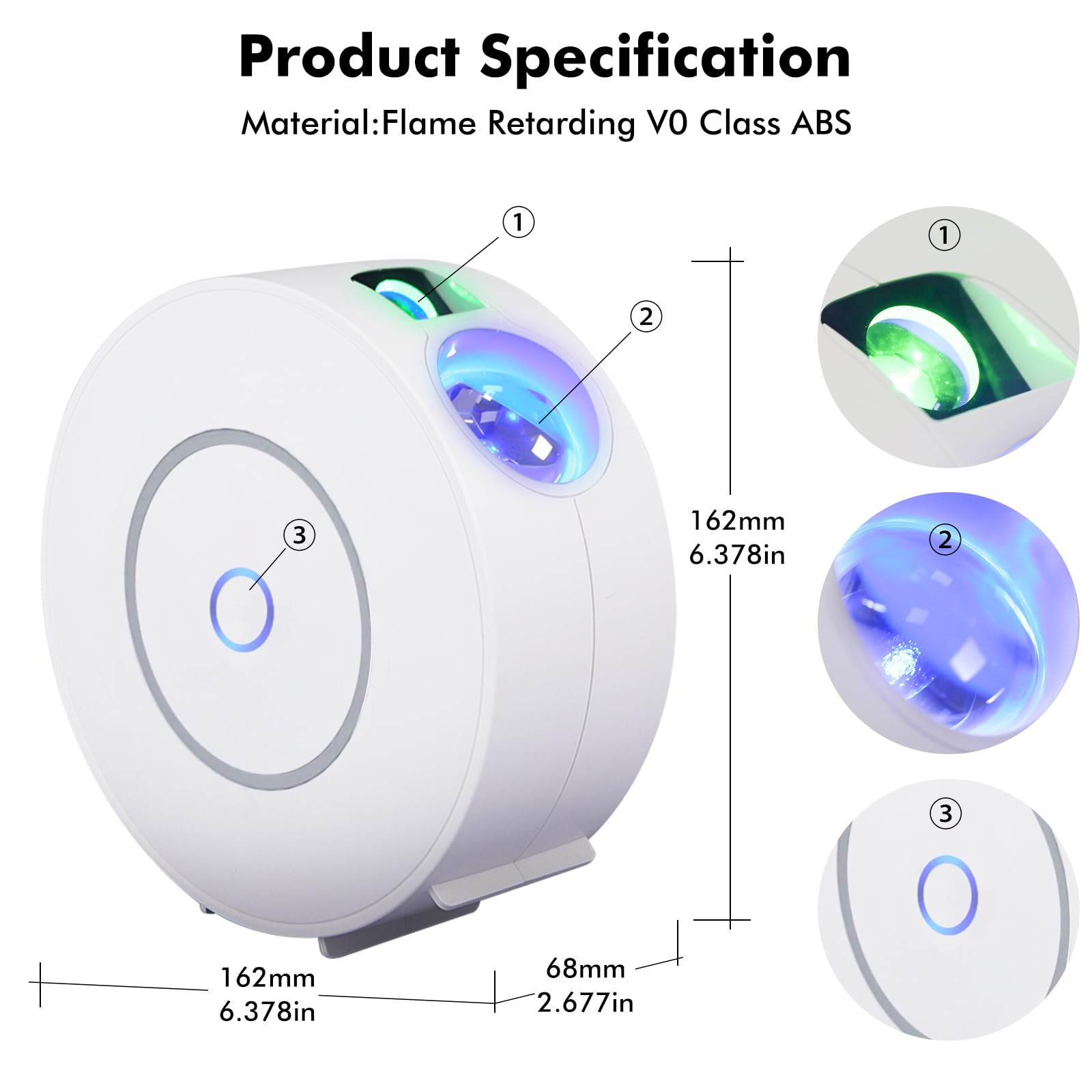 Voion Smart Galaxy Star Projector, Led Nebula Ceiling Night Light With App & Voice Control, Perfect For Gaming Rooms, Bedrooms, Home Theater, And Camp Tent, Stunning Starry Sky Effect (White)