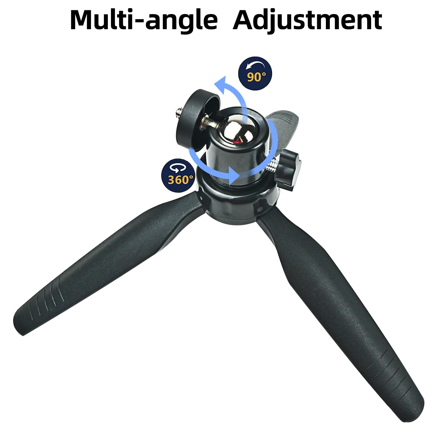 Pantwoo Mini Desktop Tripod Stand With 6.3 Inch Universal 1/4 Screw Ballhead For Projectors, Dslr Cameras, Webcams, Smartphones, And Selfie Sticks - Black Angle Adjustable