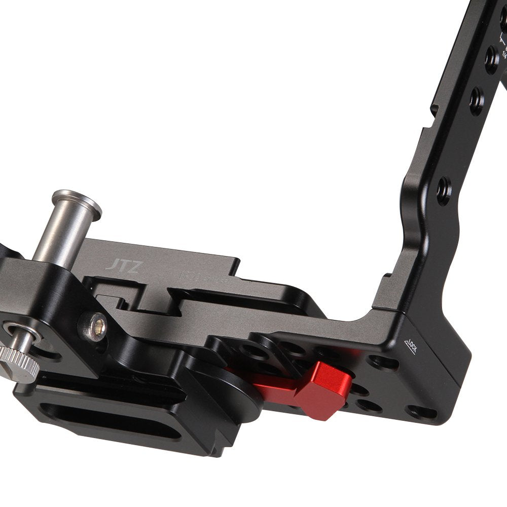 Jtz Dp30 Camera Cage Video Stabilizer With Quick Release Plate And Hot Shoe For Sony A6000 A6300 A6500 Dslr Camera Flash Speedlite,Compatible With Js-7 Cage