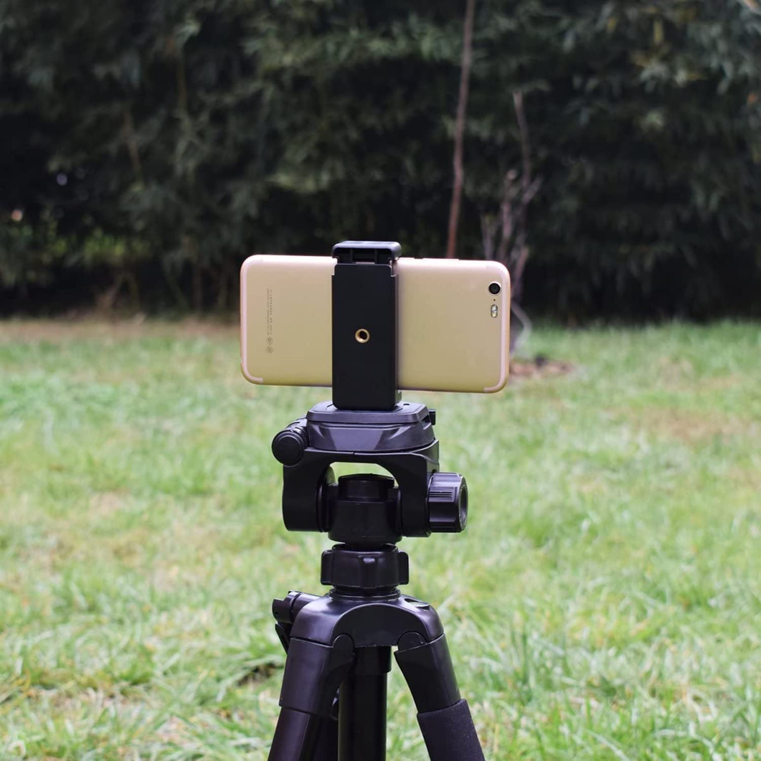 Praqecz Universal Cell Phone Tripod Mount Adapter, Phone Holder Clip Connector Head Used For Monopod Selfie Stick Travel Mini Flexible Tripod And More