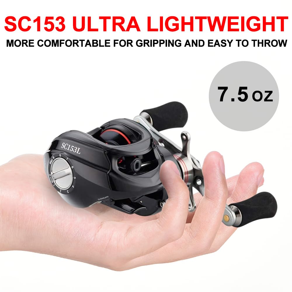 Fishdrops Baitcaster Reel Ultra-Light Baitcasting Fishing Reel, 7.0:1 Gear Ratio, 12.12Lb Drag Magnetic Brake, Smooth 11+1Bb, Freshwater & Saltwater And Affordable Low Profile Bait Caster Reel