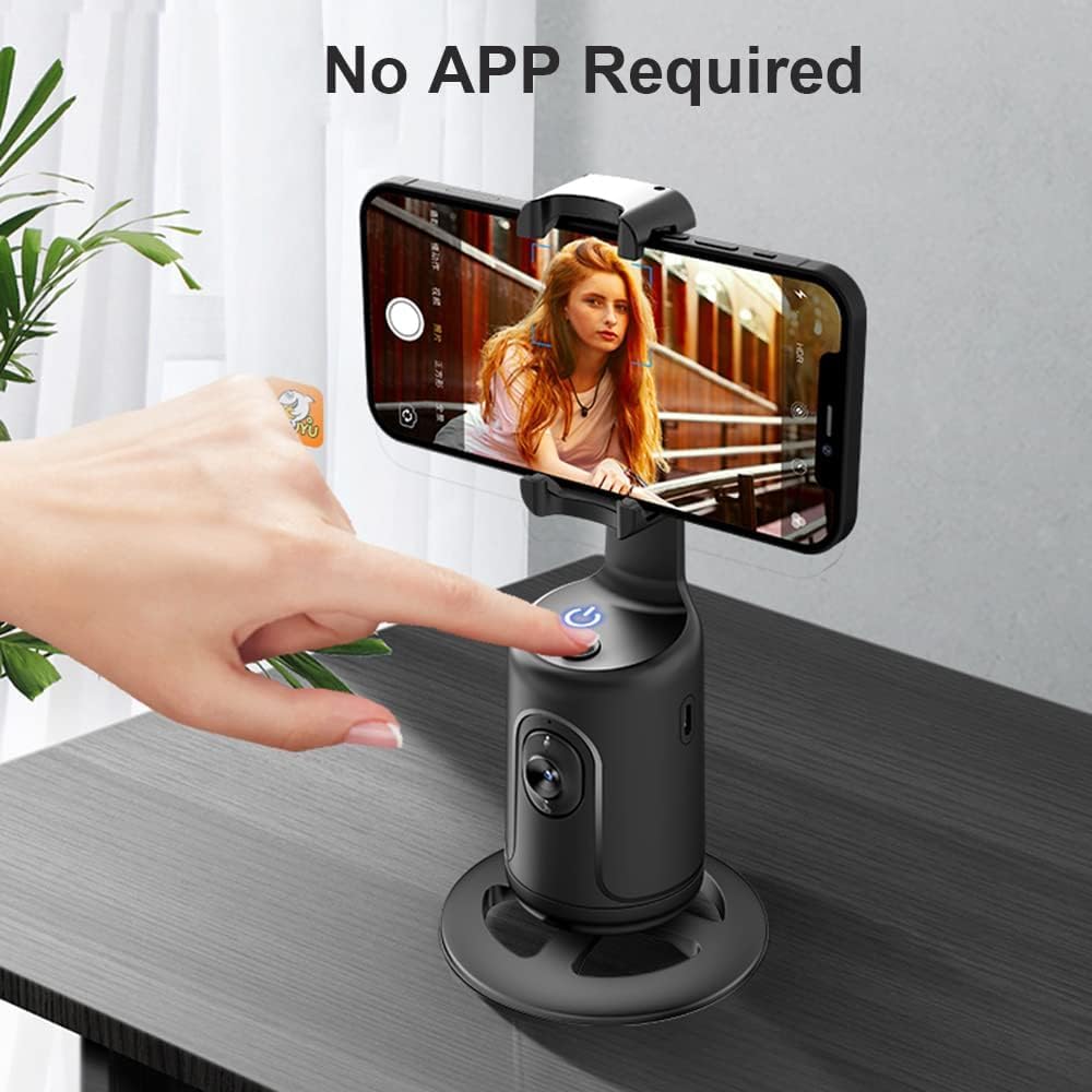 Kennmo Auto Face Tracking Tripod 360° Rotation Auto Tracking Phone Holder, No App, Phone Camera Mount With Gimbal Stabilizer And Gesture Control, Rechargeable Shooting Holder For Tik Tok, Youtube