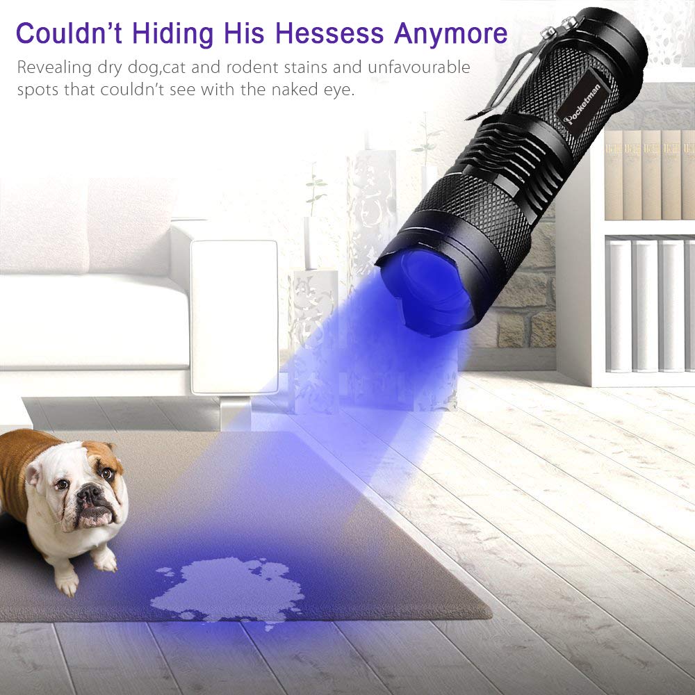 Modaao Black Light Uv Flashlight Uv Light, Blacklight Led Ultraviolet Urine Detector For Dog/Cat/Pet Urine & Dry Stains On Carpets/Rugs/Floor, 5-Pack