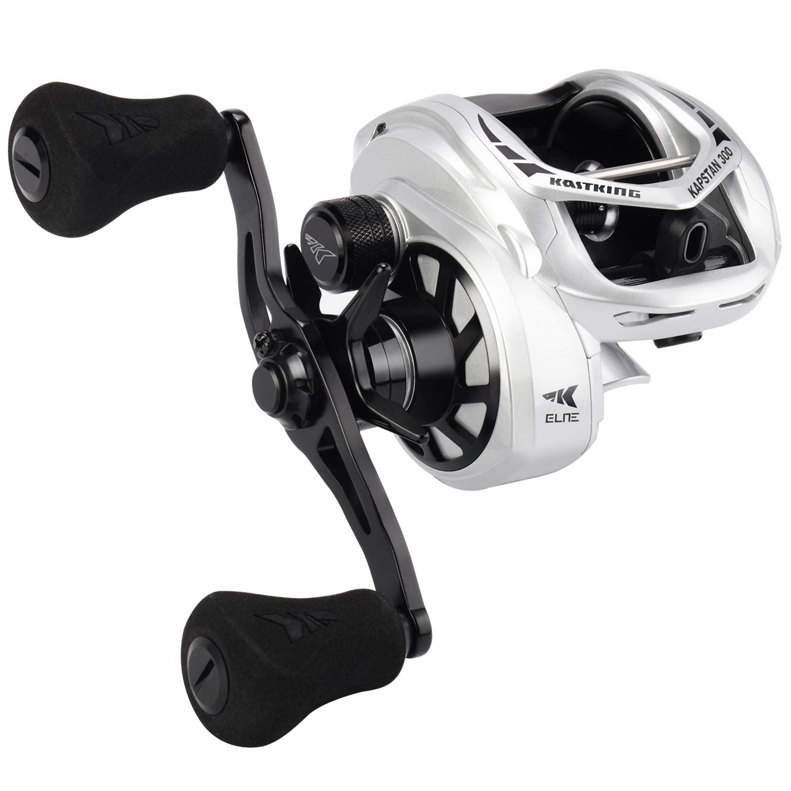 Kastking Kapstan Elite 300 Baitcasting Fishing Reel, Low Profile, Large Capacity Casting Reel, Graphite Frame, 35 Lbs. Drag 5.4:1 Ratio, 8+1 Double Shielded/Ss Bb Centrifugal Braking