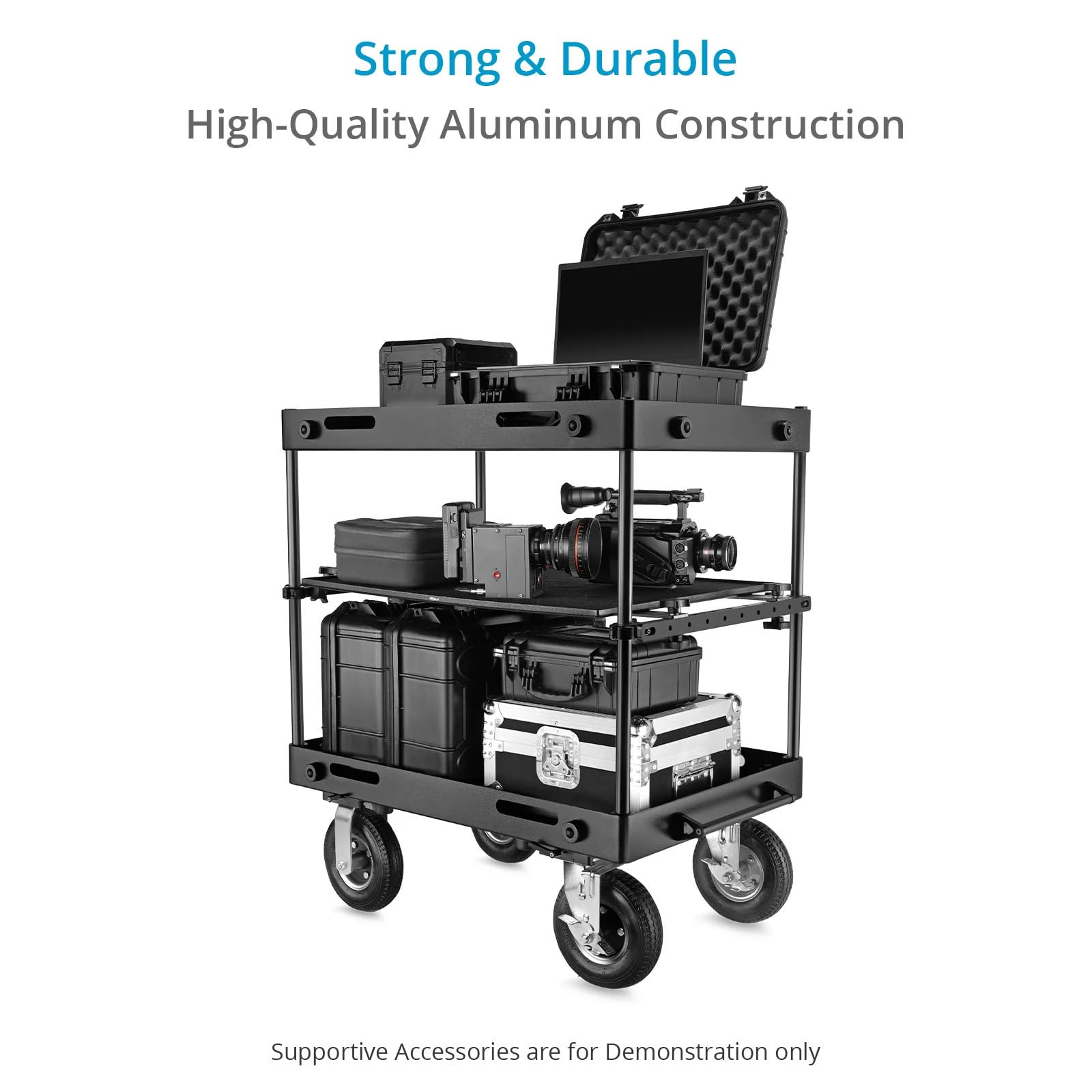 Proaim 48” Center Shelf Victor V1, Victor Pro, Victor Lite, Atlas V2 & Bowado Pro Video Camera Production Cart. Payload- 50Kg / 110.2Lb (Ct-Cnsh-48)