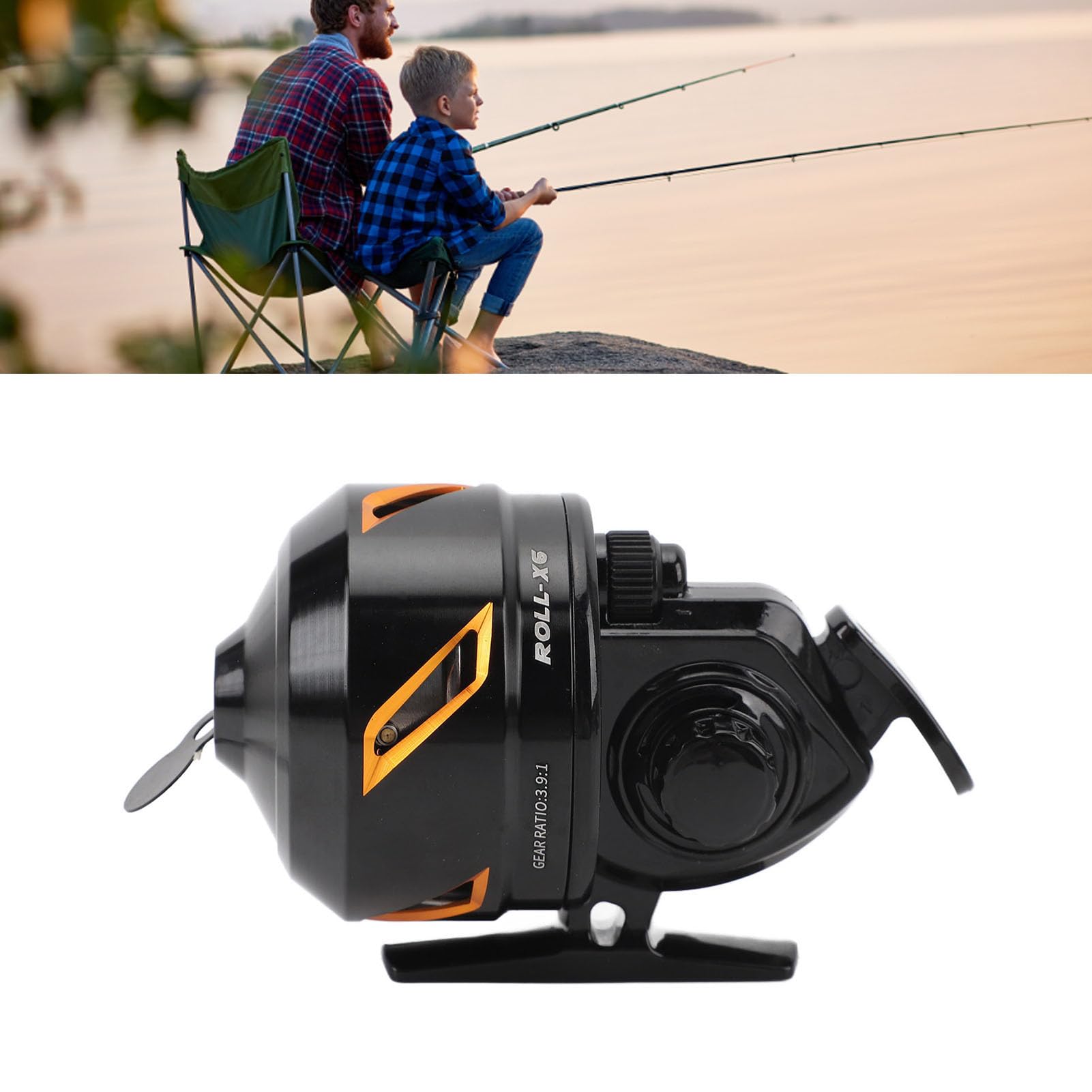Spyminnpoo High Speed Fishing Reel With 3.9:1 Gear Ratio, 3+1 Bearing & Reversible Handle For Left Right Retrieve