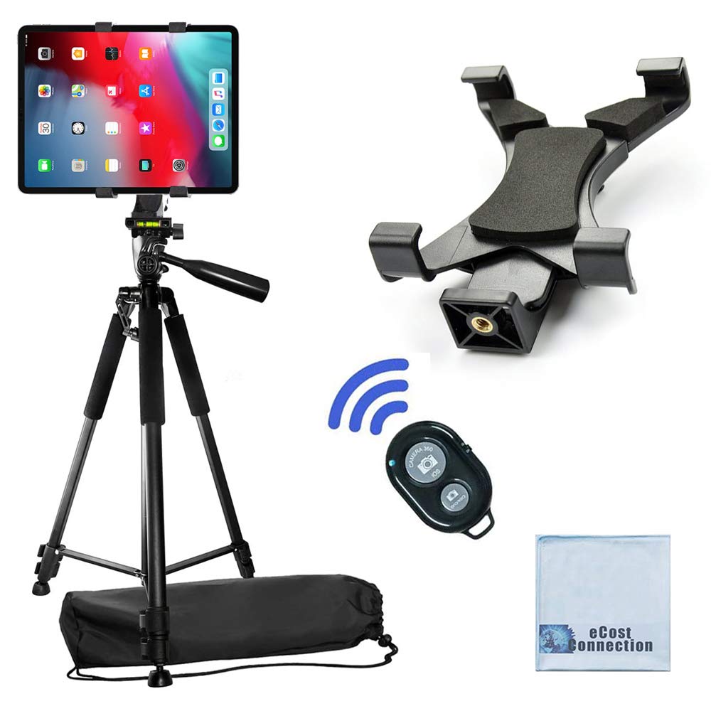 Ecostconnection 60" Pro Series Professional Camera Tripod With Tablet Mount And Wireless Remote Shutter For Ipad, Ipad Air, Ipad Mini & Most Other Tablets