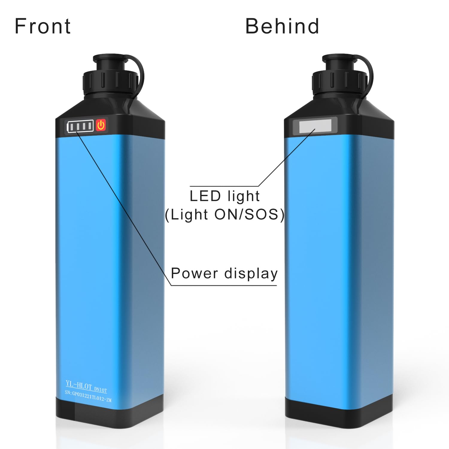 Yl-Hlot Super Mini 14.8V 10000 Mah Electric Reel Battery. Aluminum Alloy Rustproof Case. Compatible With Daiwa & Shimano Electric Fishing Rreels. High Performance And Reliable Power Supply