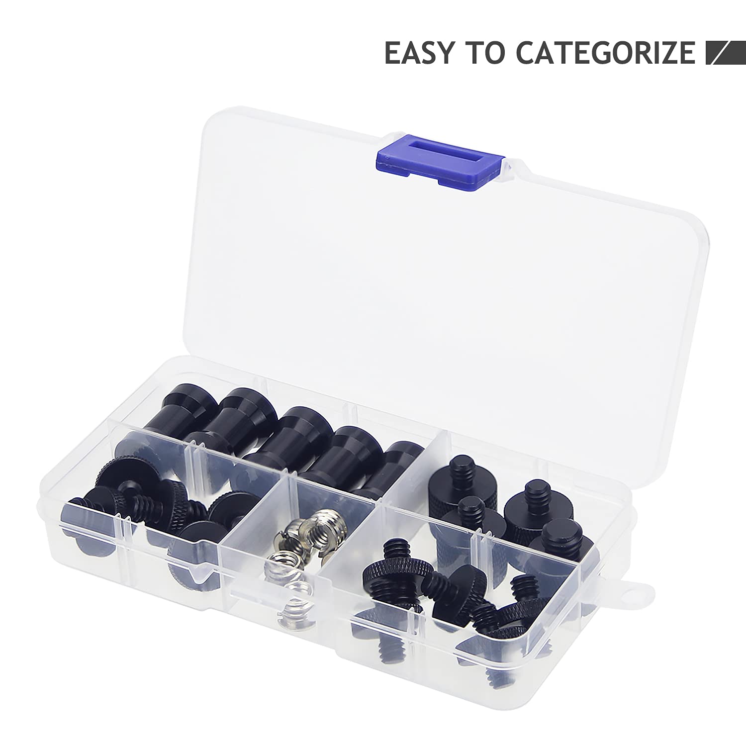 Frgyee 24 Pcs Camera Screw Adapter 1/4 To 1/4 And 1/4 To 3/8 Tripod Mount Converter Set For Camera Mount, Monopod, Ballhead, Flash Light Stand Frgyee