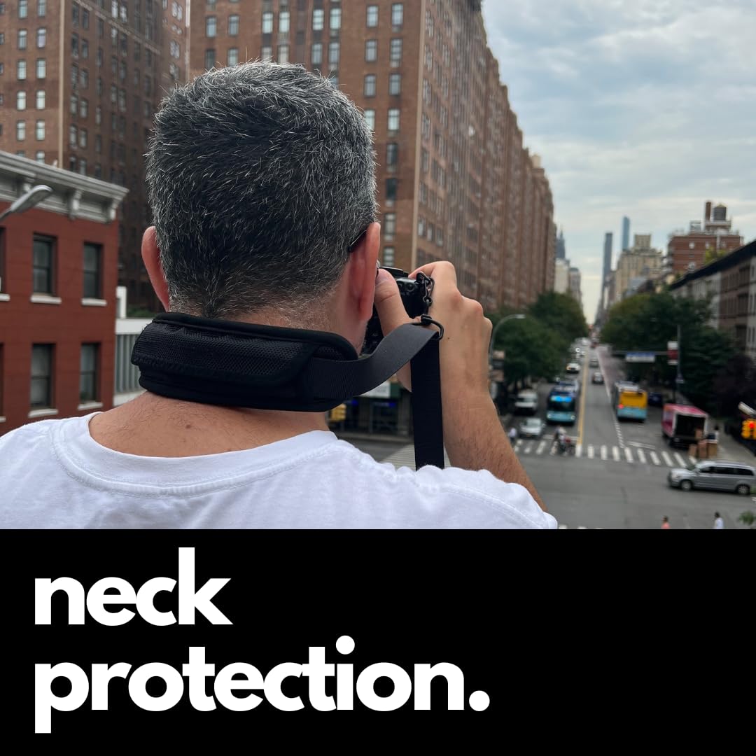Camstrap Voyager - Ultra-Light Hands- Camera And Binocular Strap Compatible With Canon, Nikon, Sony And Dslr Slr Cameras-Black, Ideal For Travel, Hiking, Walking, And Outdoor Sports