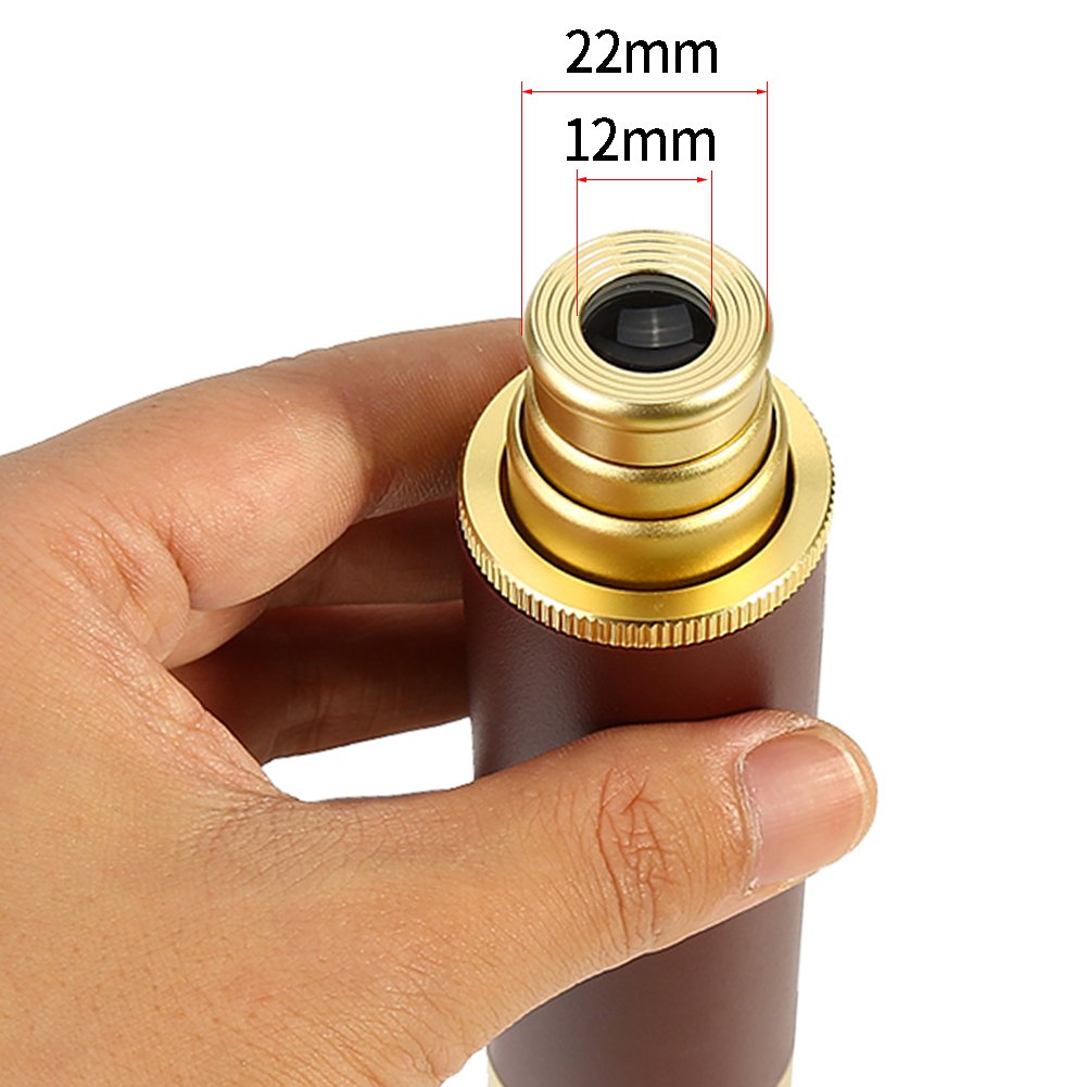 Dilwe Pirate Monocular Telescope, Handheld Collapsible Aluminium Alloy Telescope, 25X30 Portable Optical Monoculartelescope For Outdoor Using