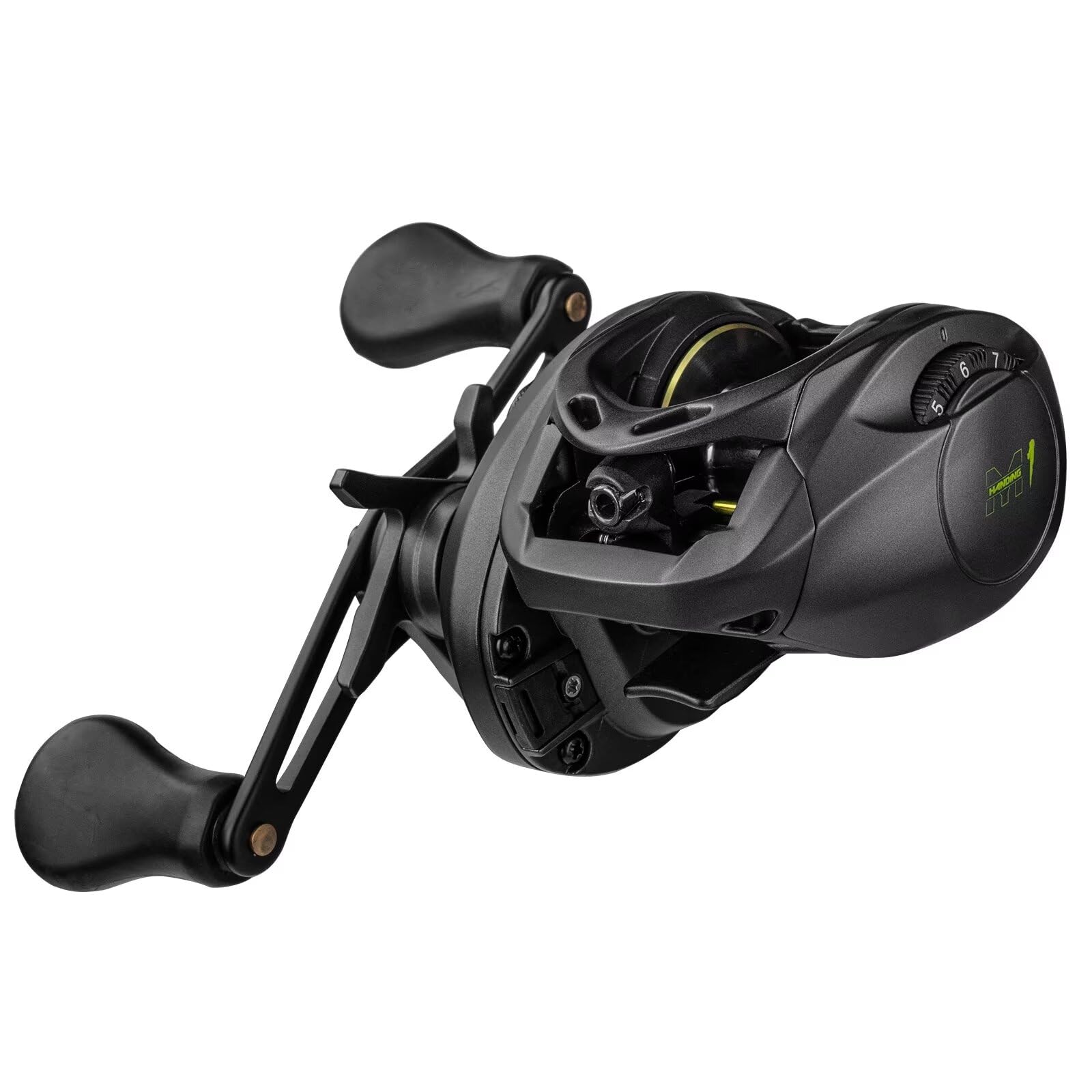 Handing M1 Baitcasting Fishing Reel 17.64 Lbs Max Drag Baitcasting Reels Lower Profile Design Bait Caster Reel 7.2:1 Gear Ratio Baitcaster Fishing Reels, 8-Button Magnetic Braking System