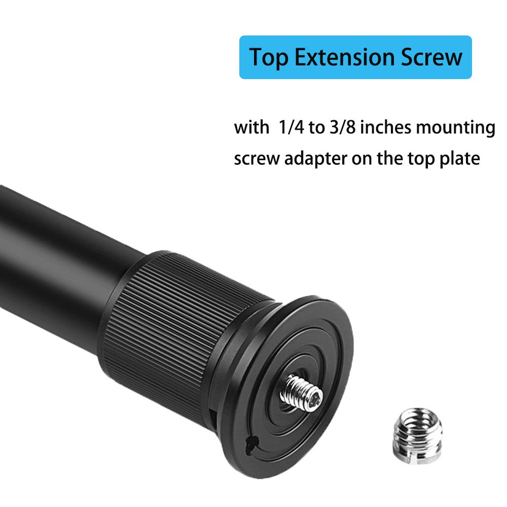 Fiewszihu Tripod Center Column Extension Extender Telescopic 2 Section Pole Rod For Photo Studio Monopod Camera Dslr