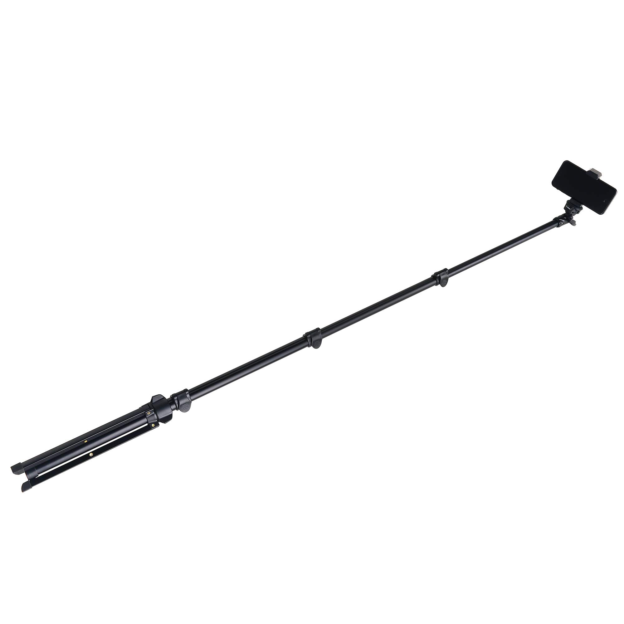 Ruittos Phone Selfie Stick Tripod, 54-Inch Bluetooth Cell Phone Tripod Ring Light Stand Compatible With Iphone 11 Pro X.Samsung Andriod Dslr, Sports Camera,