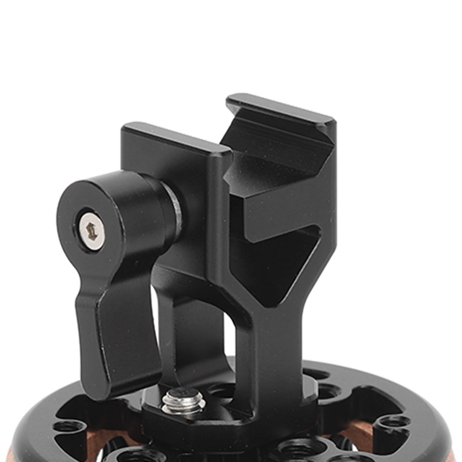 Acouto Wooden Round Side Handle G With Quick Release Rail Rod Clamp For Camera Camera Stabilizer Rig Handle Handg For Slr Mirrorl Camera