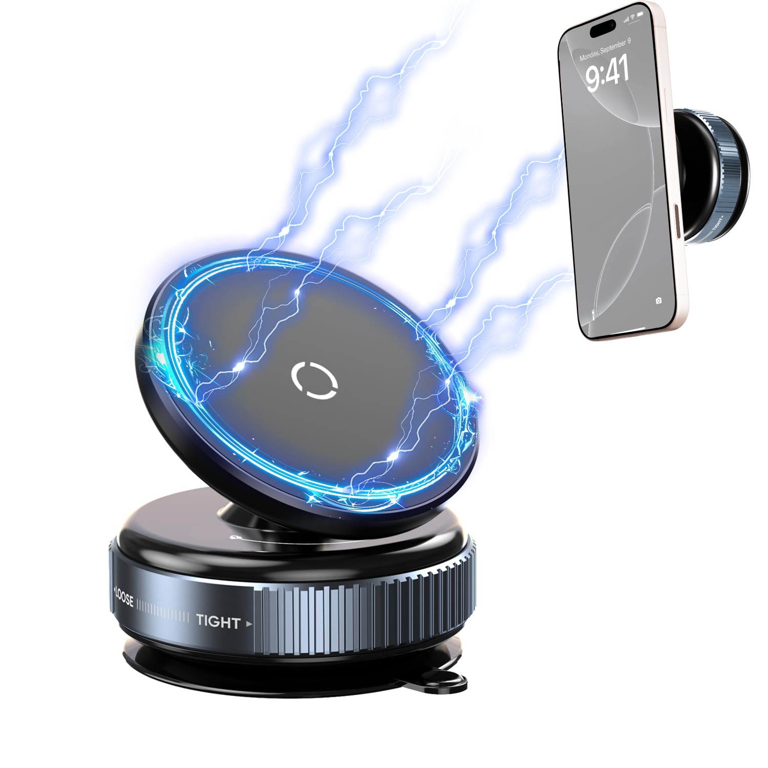 Dreambee Ultra Vacuum Magnetic Suction Car Phone Holder, 360° Rotatable Car Phone Mount, Suction Cup Car Phone Mount For Iphone 16/15/14/13/12 & All Smartphones, Hands- Holder For Car/Mirror/Glass