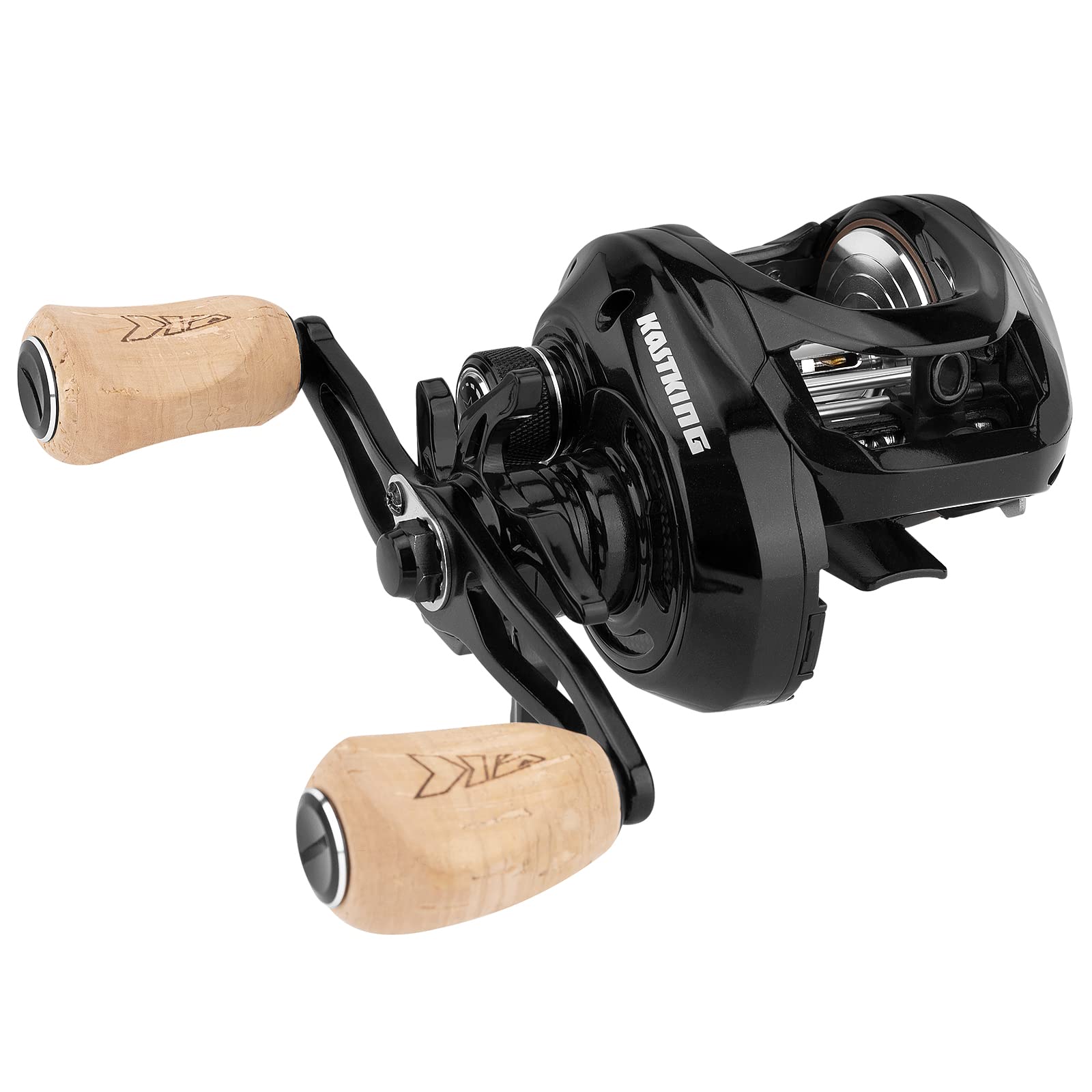 Kastking Megatron 200 Baitcasting Fishing Reel, Wide Spool High Line Capacity Casting Reel, 7+1 Double Shielded Stainless Steel Bb, 8 Button Magnetic Brakes, 6.4:1 Gear Ratio, 28.6 Lbs Of Smooth Drag
