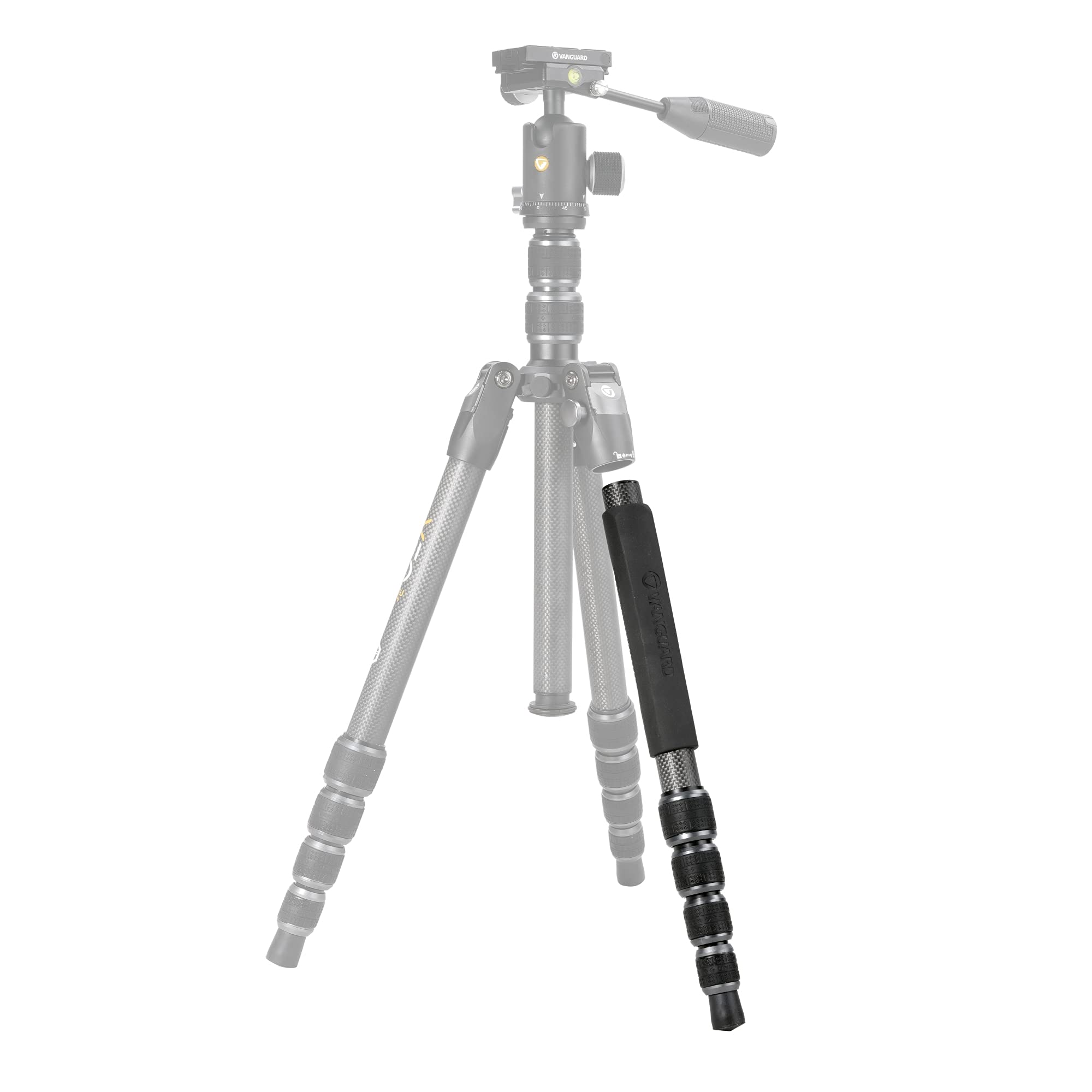 Vanguard Veo3T265Hcbp Carbon Fiber Travel Tripod With Ball Head, Removeable Pan Handle, And Quick Shoe With Built-In Smartphone Holder