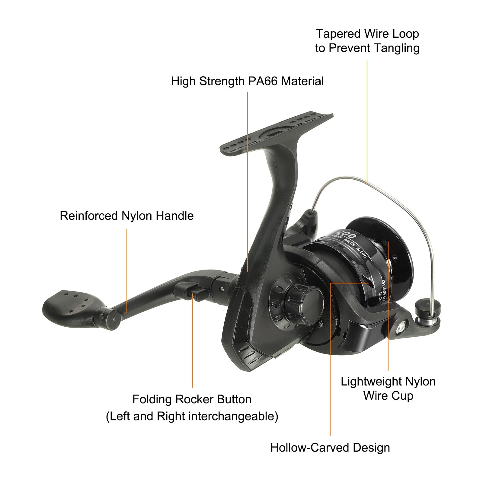 Patikil Fishing Reel Left/Right Interchangeable Handle