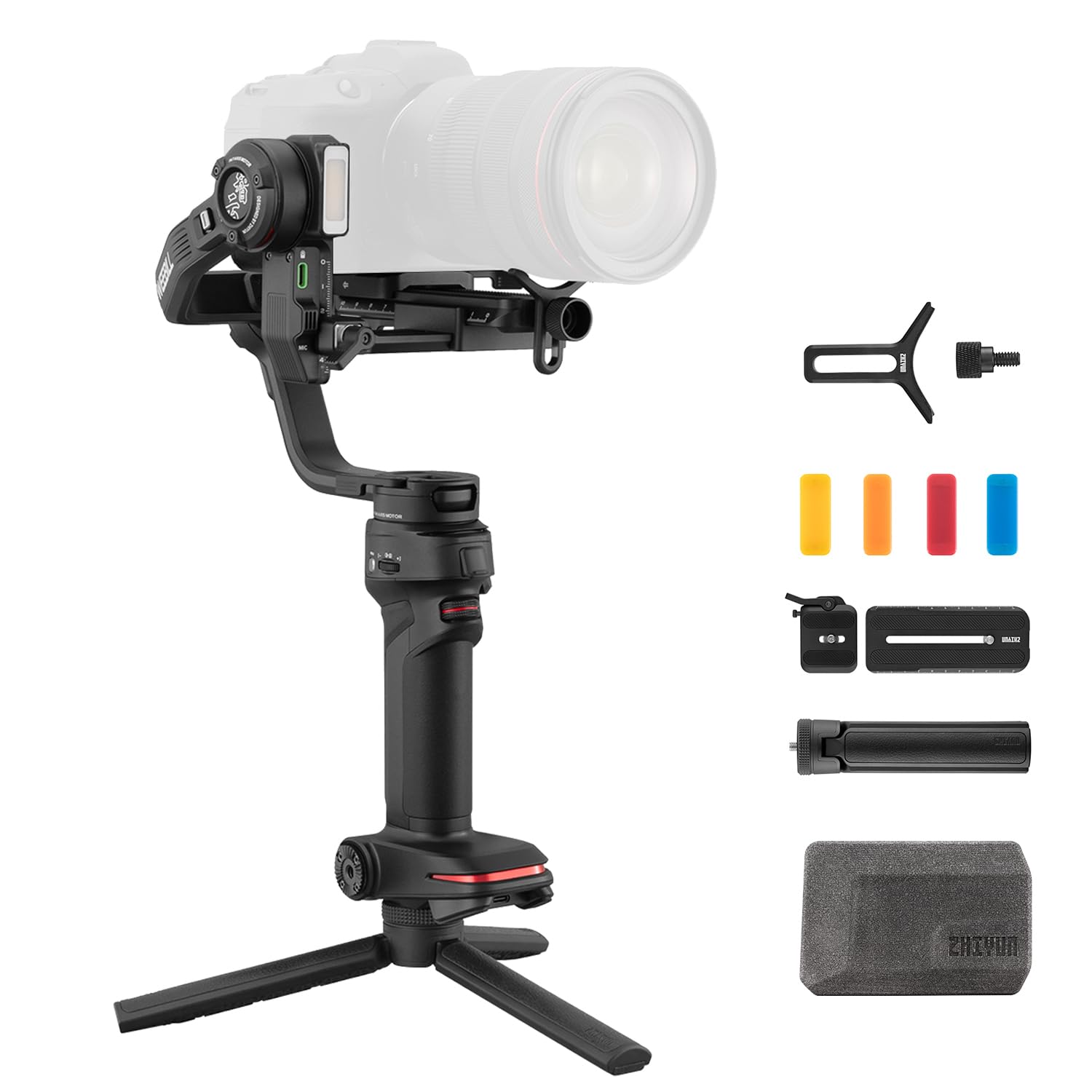 Zhiyun Weebill 3 [Official] 3-Axis Camera Gimbal Stabilizer For Dslr And Mirrorless Camera, Nikon Sony Panasonic Canon Fujifilm Bmpcc 6K, Fill Light & Mic Integration, Pd Fast Charge