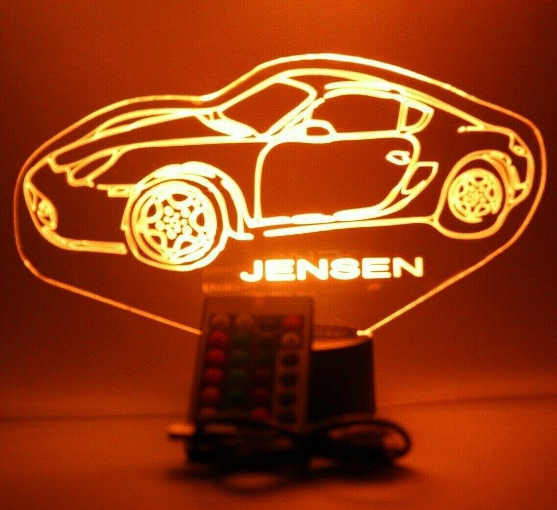 Mirror Mania Rwce Car Night Light Up Led Personalized Name Engraved Fast Highly Exclusive Luxury Sports Car Table Lamp - It'S Wow, With Remote, 16 Color Changing Options, Dimmer, Engraved, Great