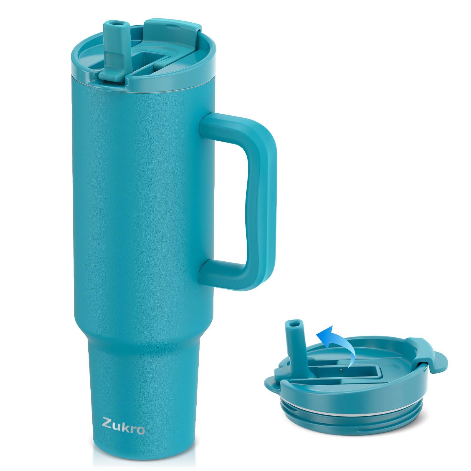 Zukro 50 Oz Tumbler With Handle, 100% Leak Proof, Large Triple-Wall Insulated Stainless Steel
