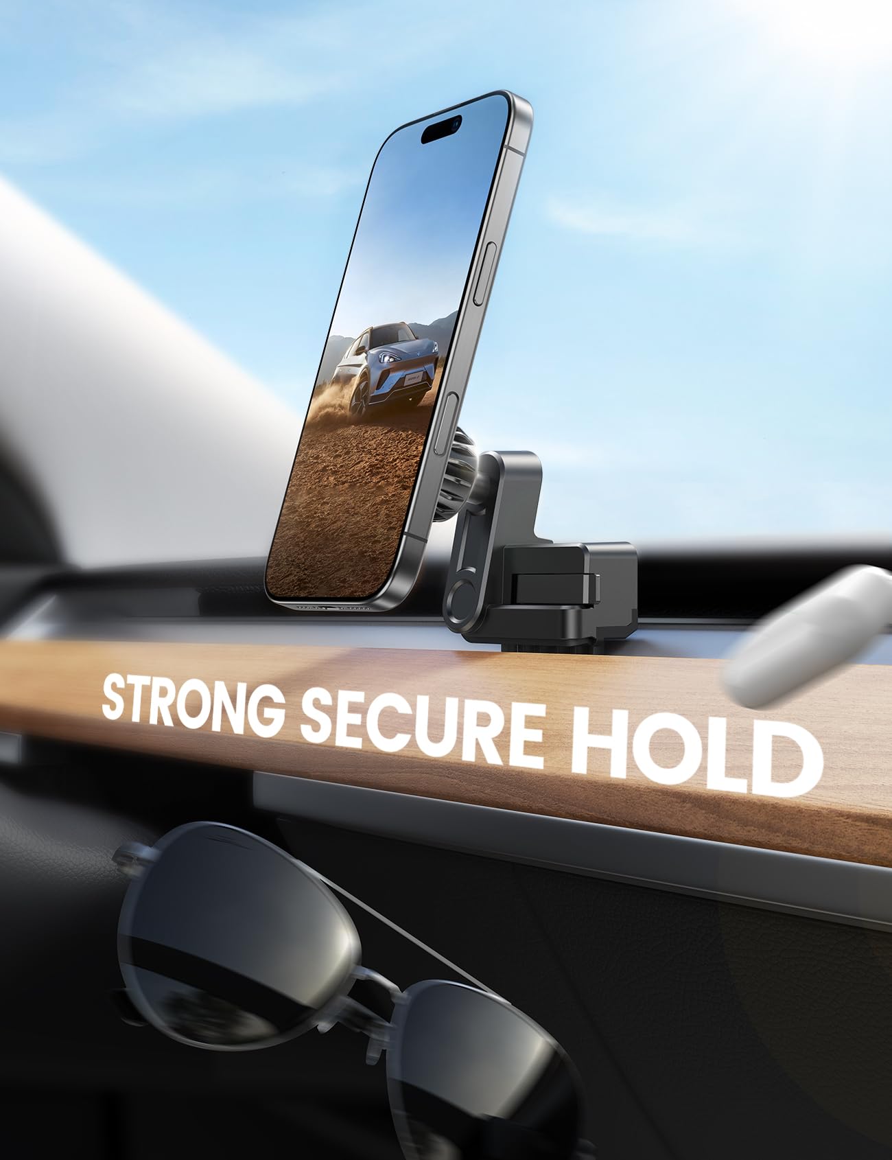 Lamicall For Tesla Phone Mount Holder [Strongest Magnet Power] For Tesla Model 3 Y Car Accessories Fits Iphone 16 15 14 Pro Max Plus [Only Fit For 2017- Model 3, 2020- Model Y]