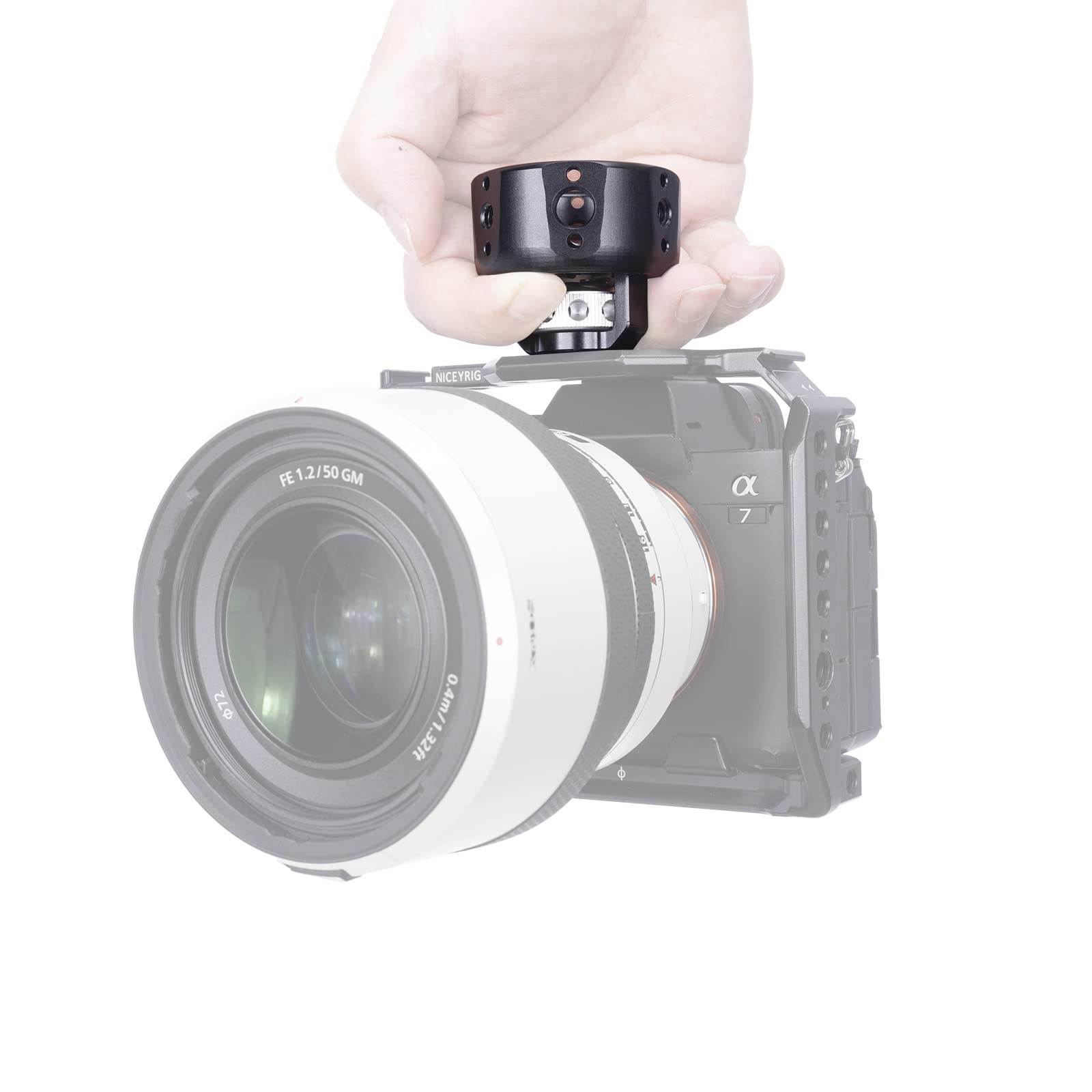 Niceyrig Mini Top/Side Handle Grip For Arri Mount, Wheel Shape Handy Handgrip Applicable For Dslr Camera Cage - 526