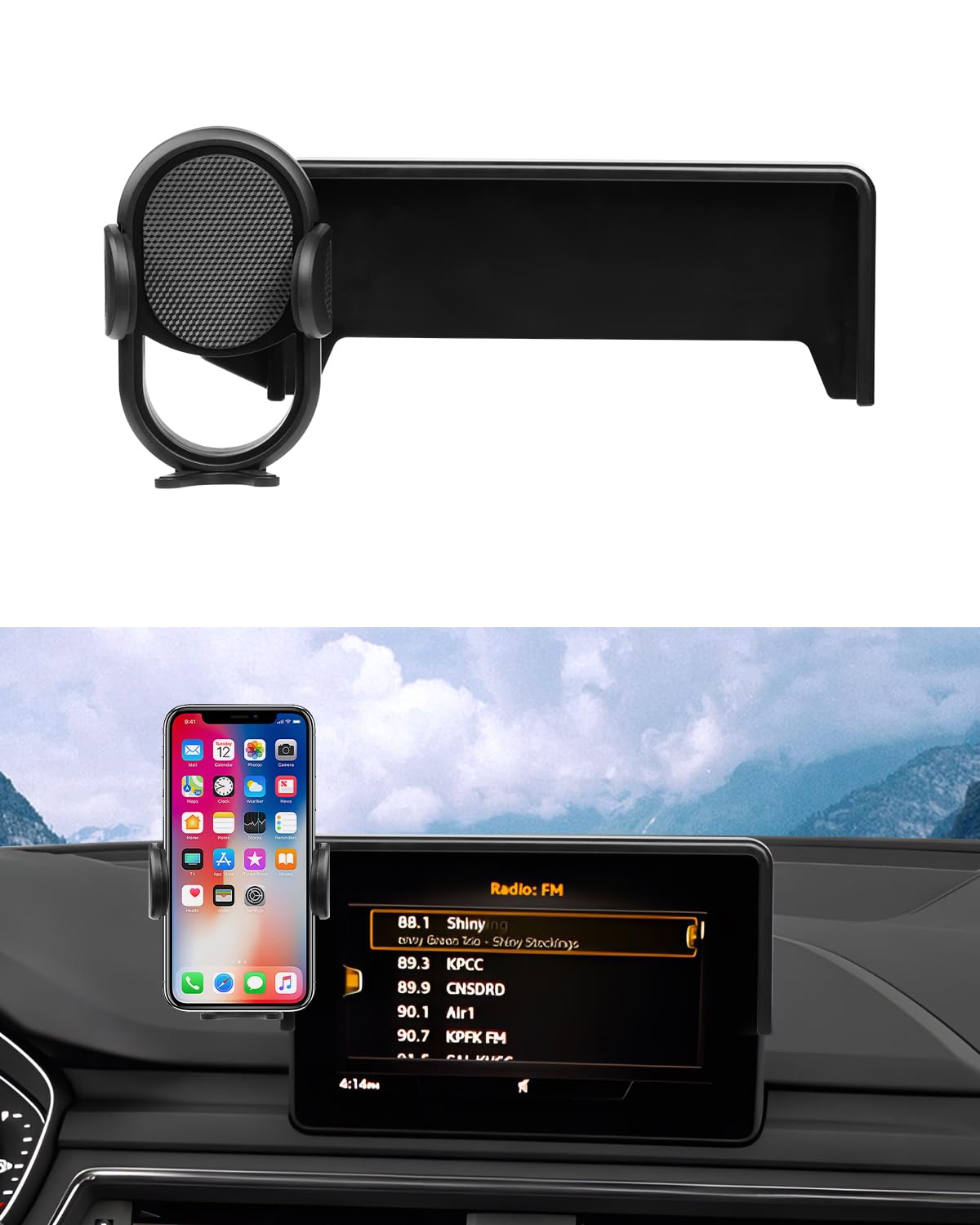 Autorder Custom Fit For Car Phone Holder 2017-2019 Audi A4/2019-2020 Q5 Accessories Phone Mount 7" Screen Cell Phone Automobile Cradles Hands- 360 Degree Rotation