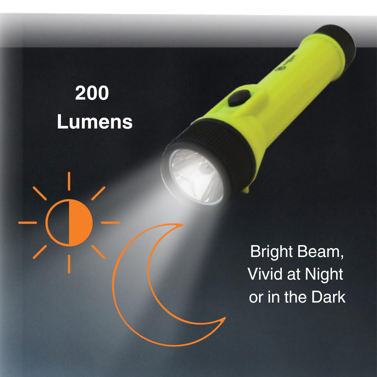 Railhead Gear Heavy-Duty Industrial Large Led 200 High Lumen Powerful Flashlight, Battery Operated With Over 20 Hour Run Time For Workers, Emergencies, Storing In Car Ke-Fl40