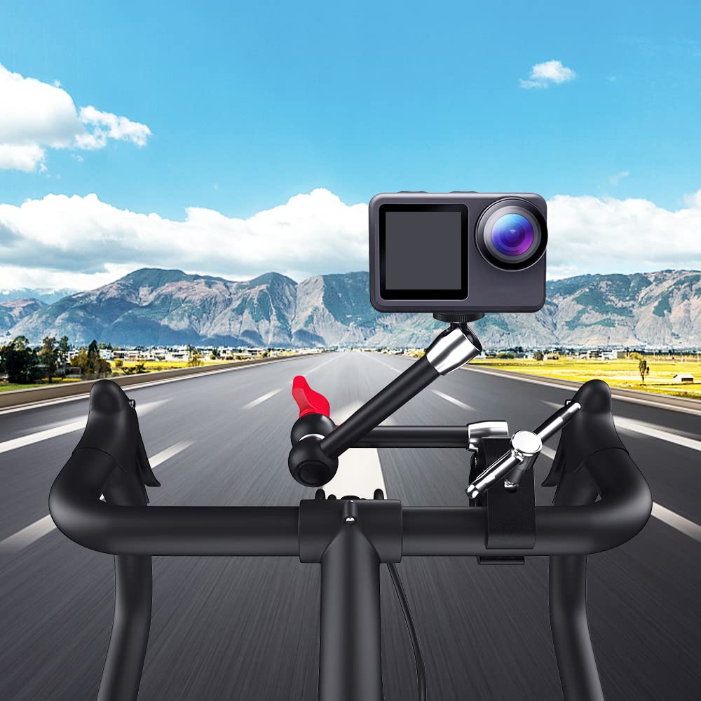 Toazoe Adjustable Magic Arm, 11 Inch/28 Cm Articulating Friction Arm Camera Mount With Both 1/4" Thread Screw Compatible With Camera, Lcd Monitor, Fill Light,Flash Led Light